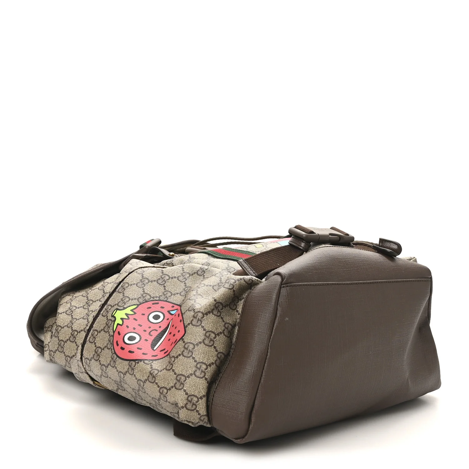 X Pablo DelCielo GG Supreme Monogram Web Cat Print Skateboard Backpack Brown - Image 4