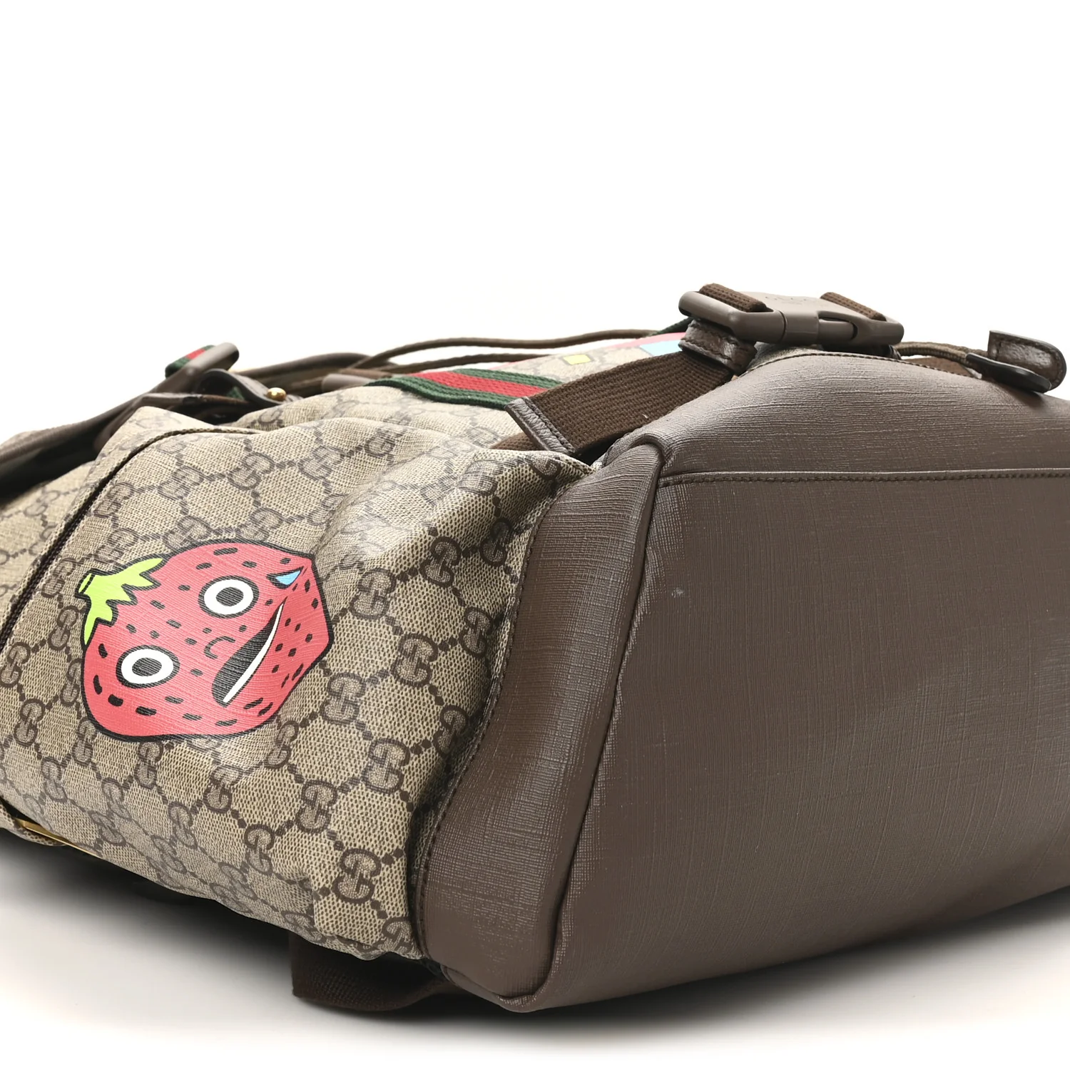 X Pablo DelCielo GG Supreme Monogram Web Cat Print Skateboard Backpack Brown - Image 9