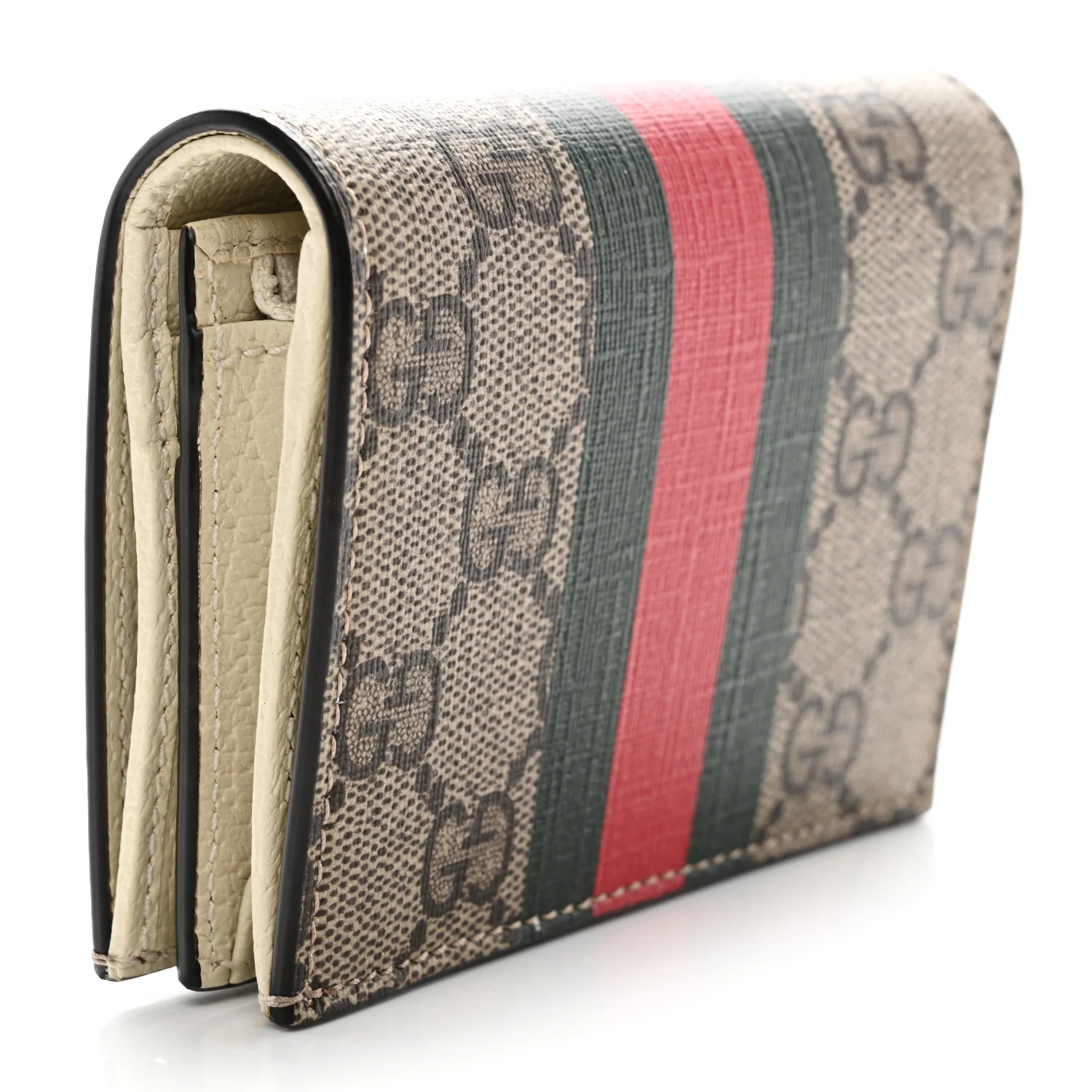 X PIKARAR Kawaii GG Supreme Monogram Animal Print Card Case Wallet Beige Ebony White Multicolor - Image 3
