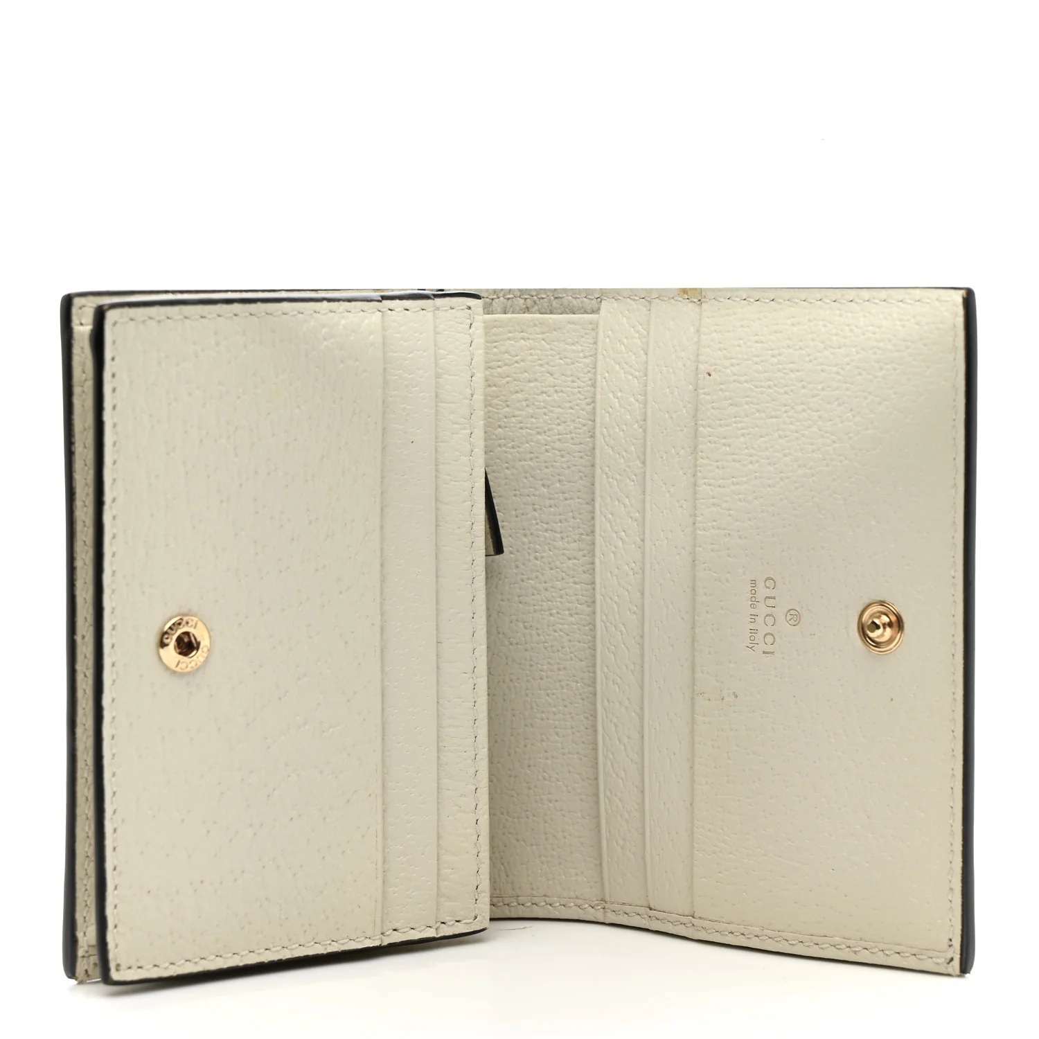 X PIKARAR Kawaii GG Supreme Monogram Animal Print Card Case Wallet Beige Ebony White Multicolor - Image 5