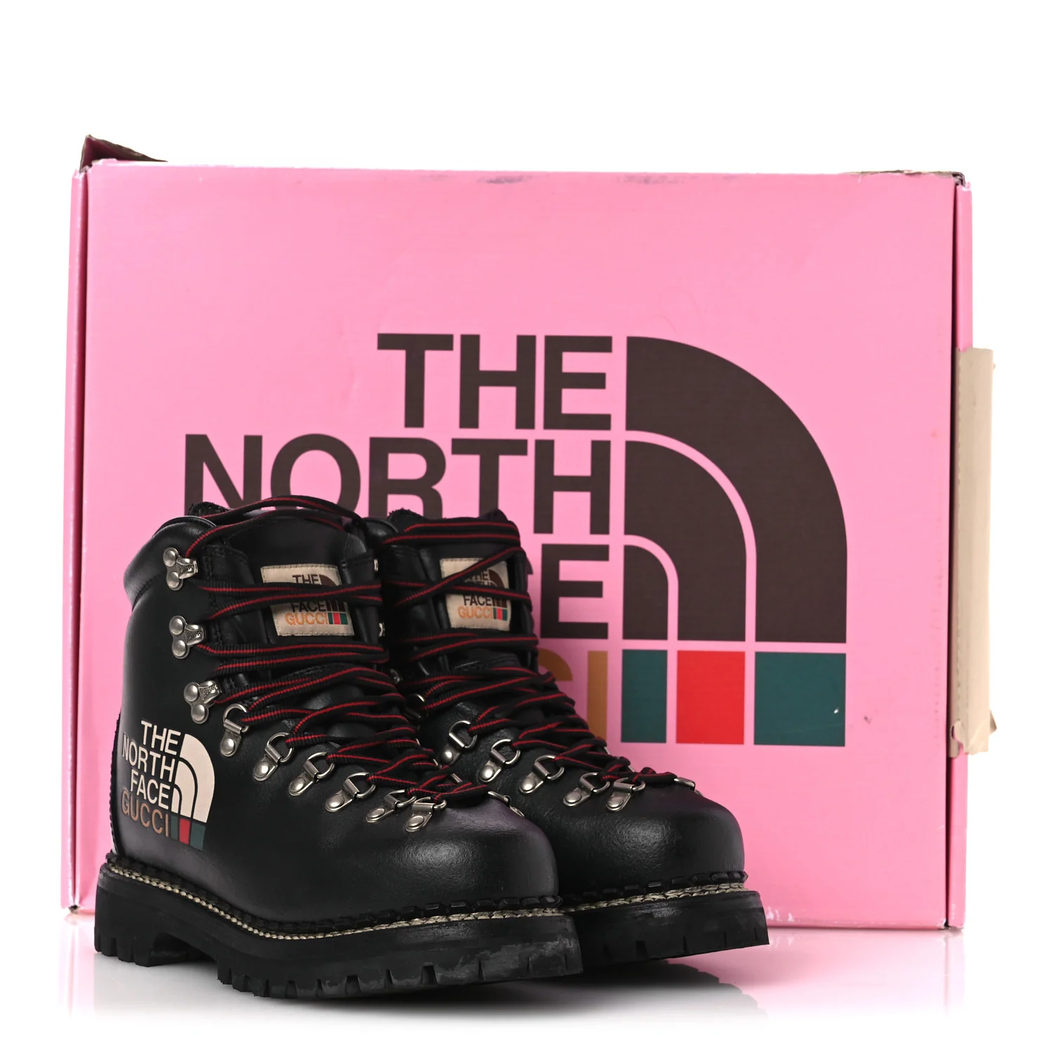 X THE NORTH FACE Calfskin Womens Hiking Ankle Boots 37.5 Black - Image 12