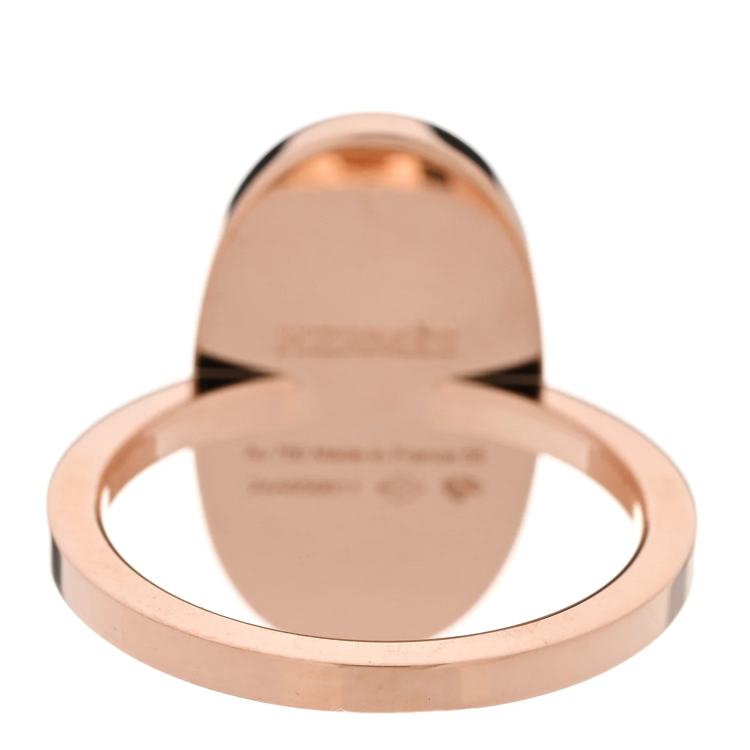 18K Rose Gold Ceramic Diamond MM Chaine d'Ancre Verso Ring  55 7.25 - Image 3