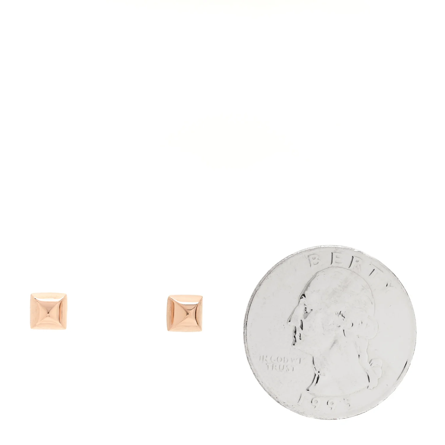 18K Rose Gold Clou d'H Stud Earrings - Image 2