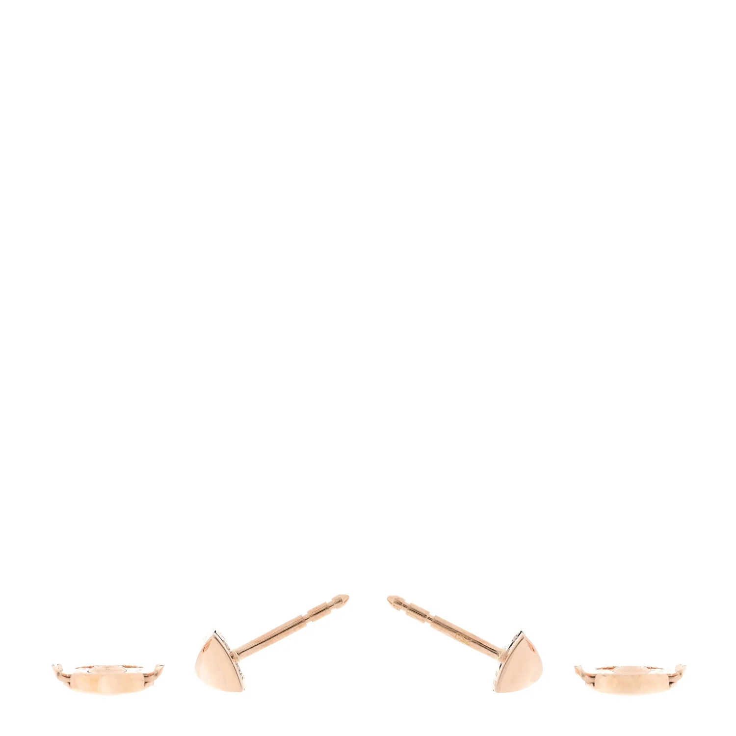 18K Rose Gold Clou d'H Stud Earrings - Image 3
