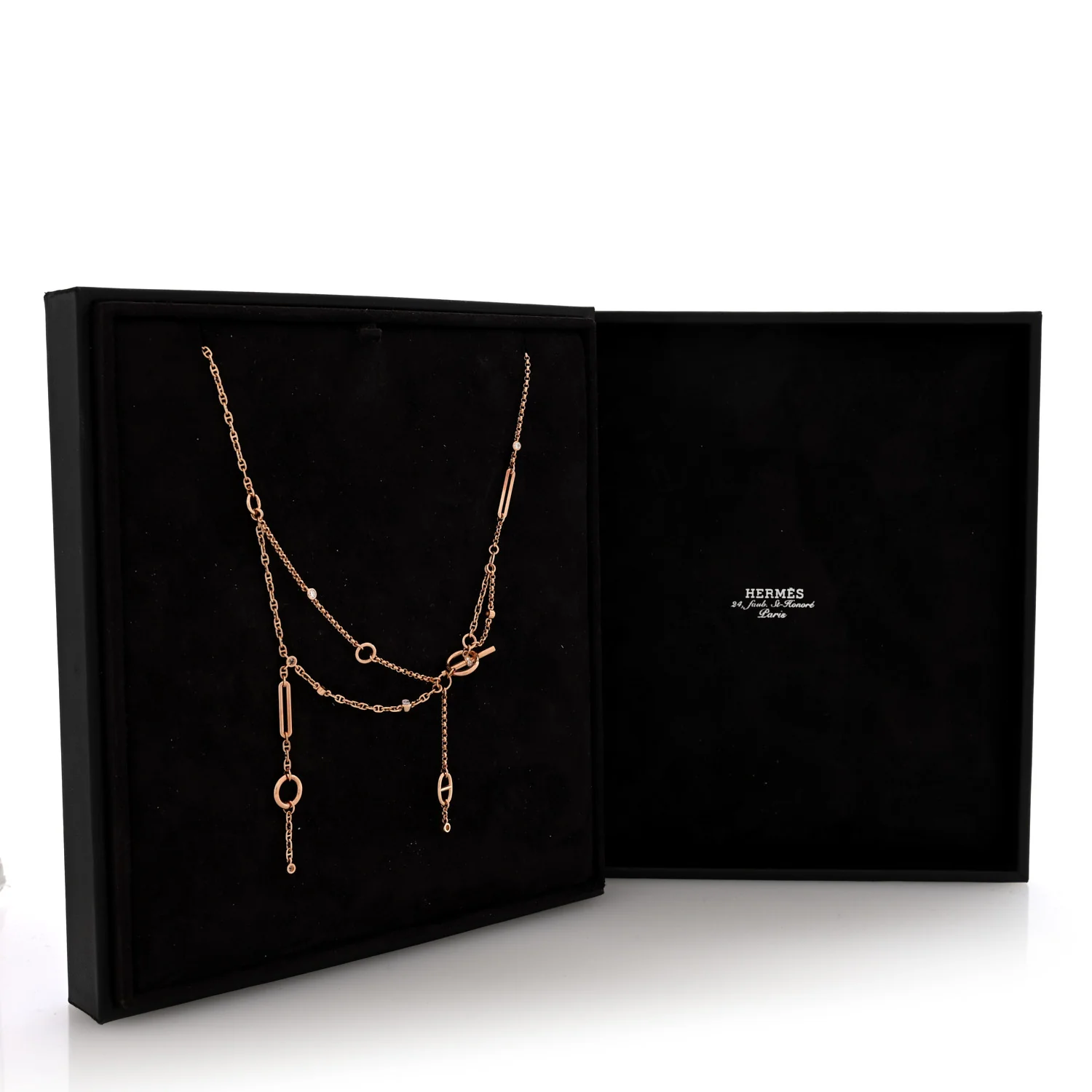 18K Rose Gold Diamond Chaine d'Ancre Chaos Necklace - Image 4
