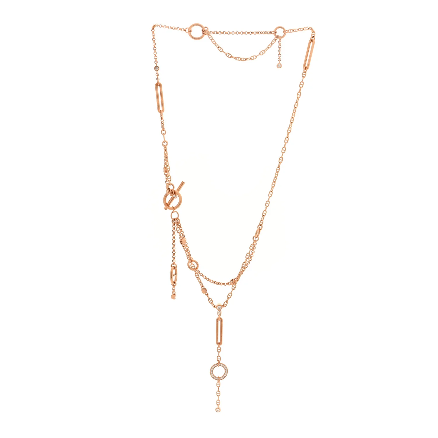 18K Rose Gold Diamond Chaine d'Ancre Chaos Necklace - Image 6