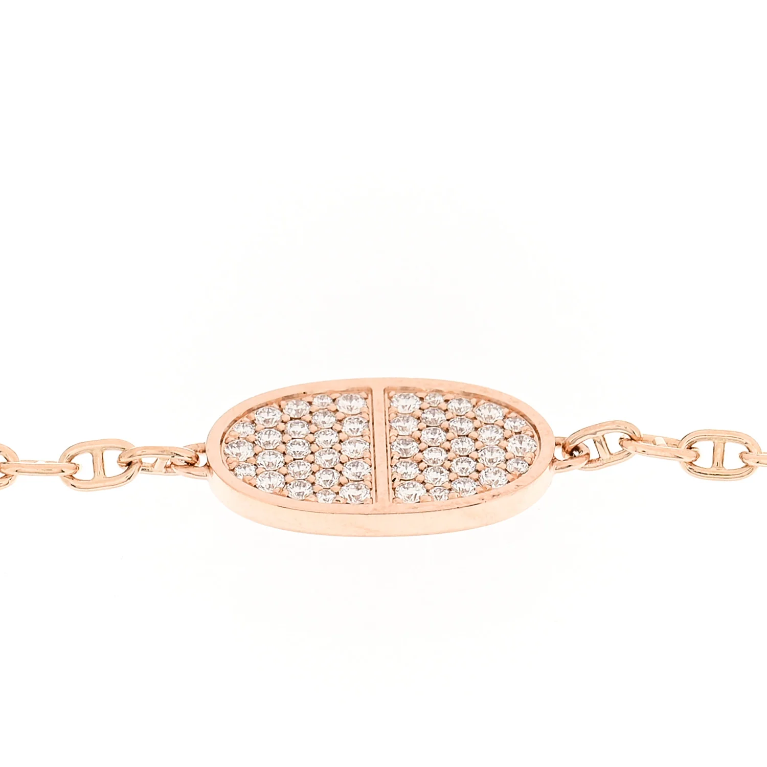 18K Rose Gold Diamond Chaine d'Ancre Verso Bracelet ST - Image 3