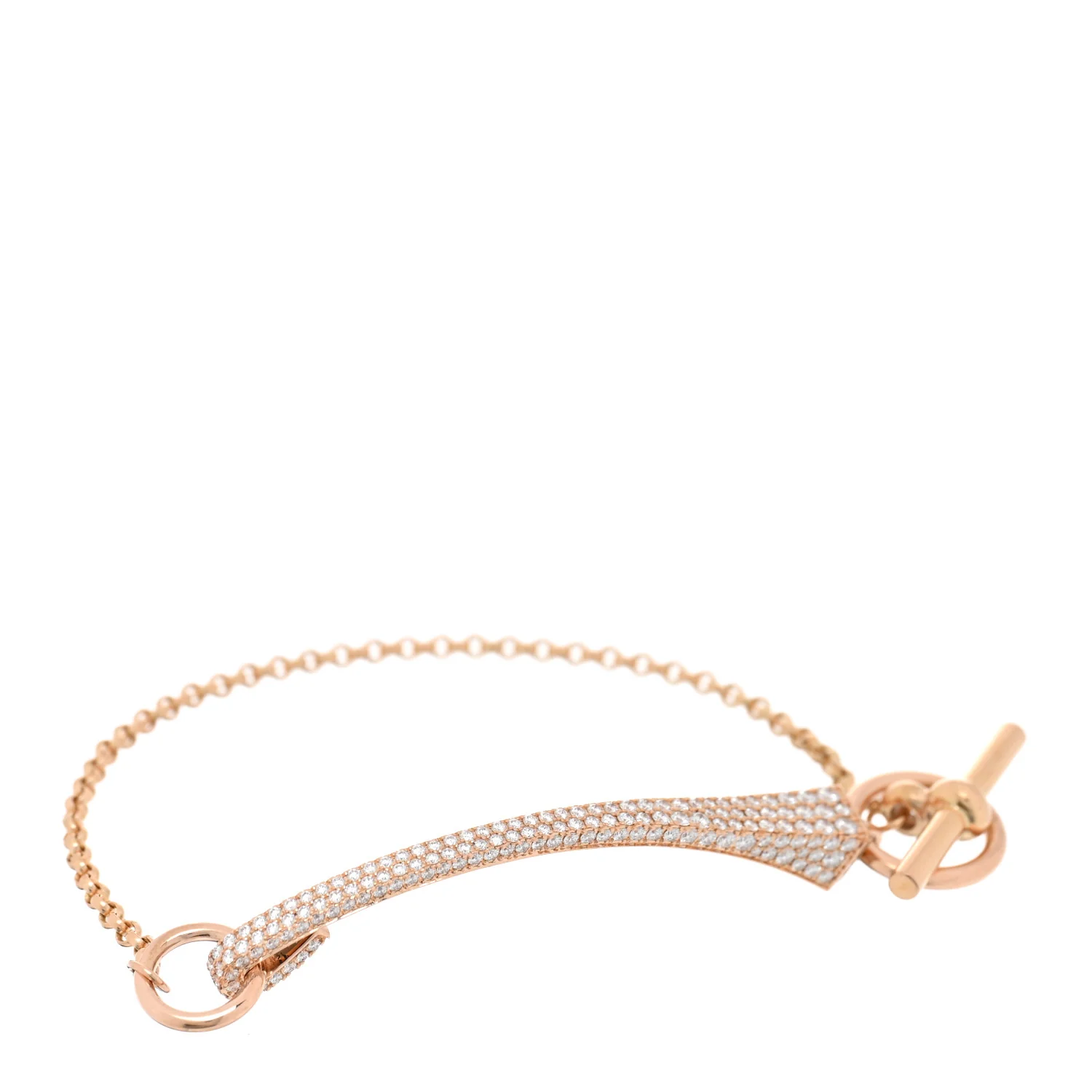 18K Rose Gold Diamond Clou de Forge Bracelet SH