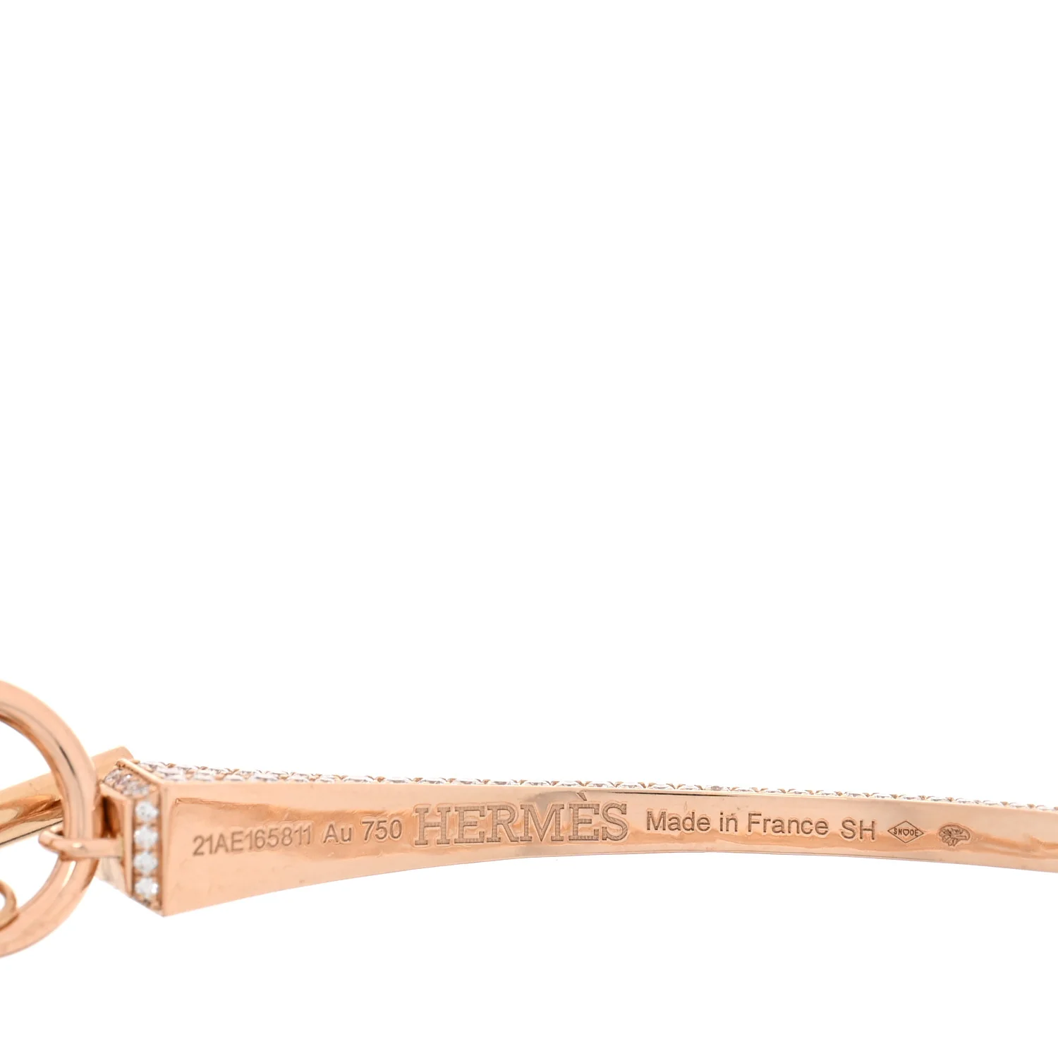 18K Rose Gold Diamond Clou de Forge Bracelet SH - Image 3