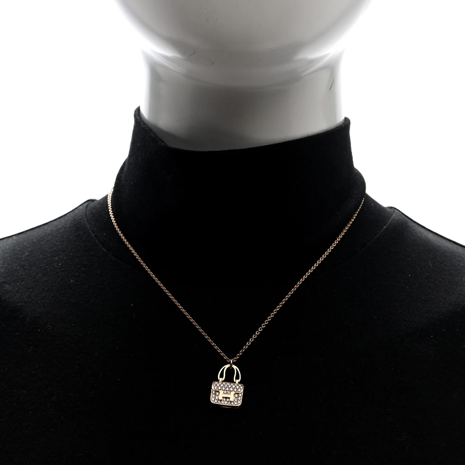 18K Rose Gold Diamond Constance Amulettes Pendant Necklace - Image 4