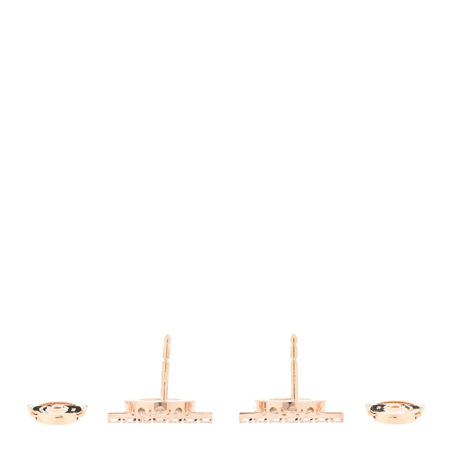 18K Rose Gold Diamond Finesse Earrings - Image 3