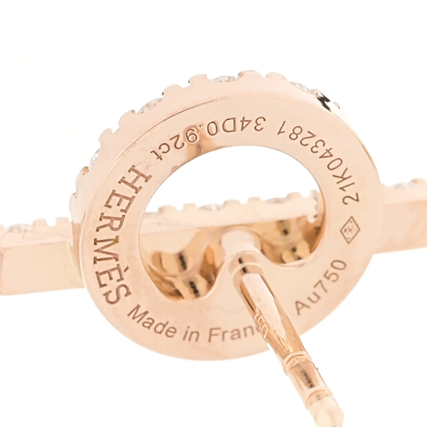18K Rose Gold Diamond Finesse Earrings - Image 4