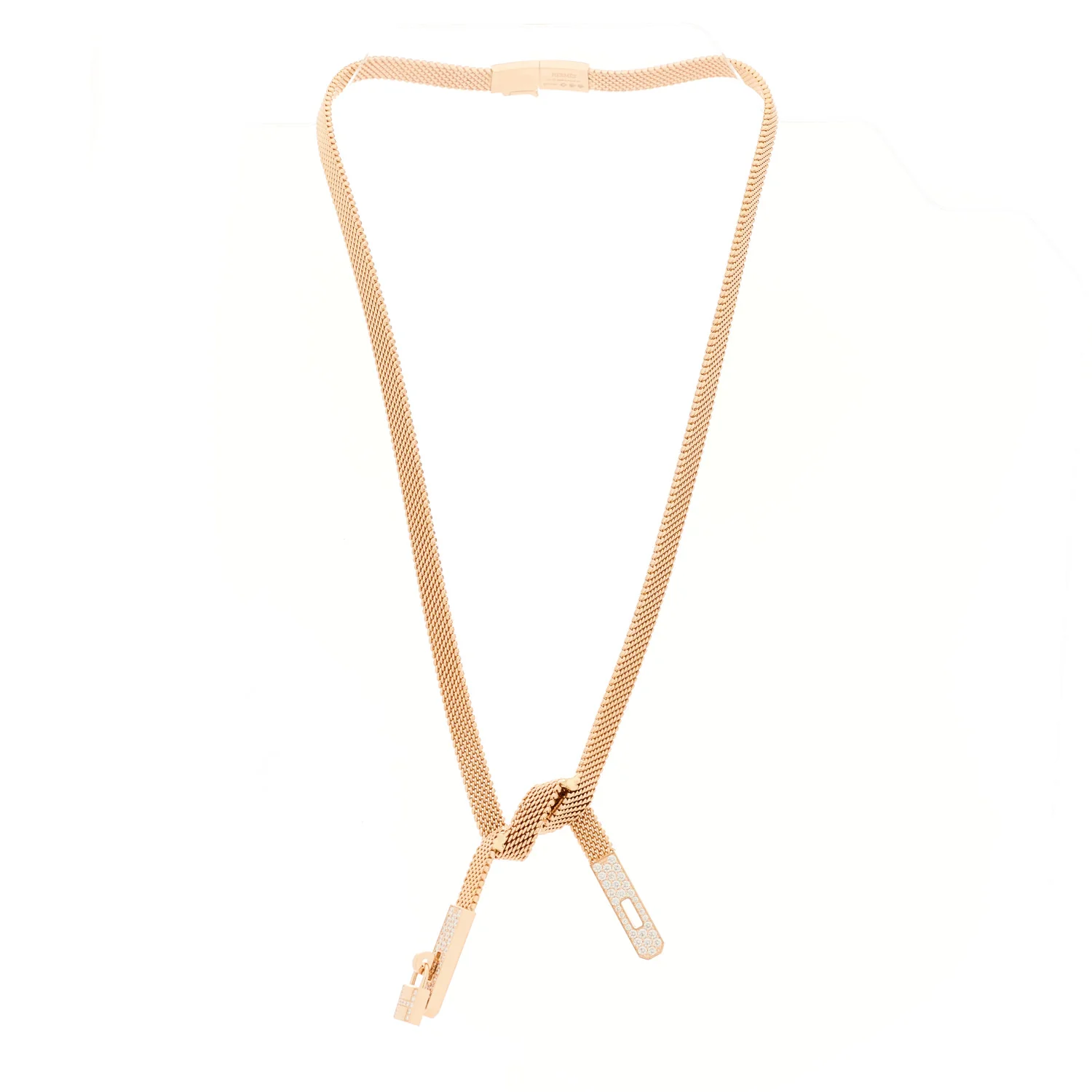 18K Rose Gold Diamond Kelly Gavroche Necklace - Image 2