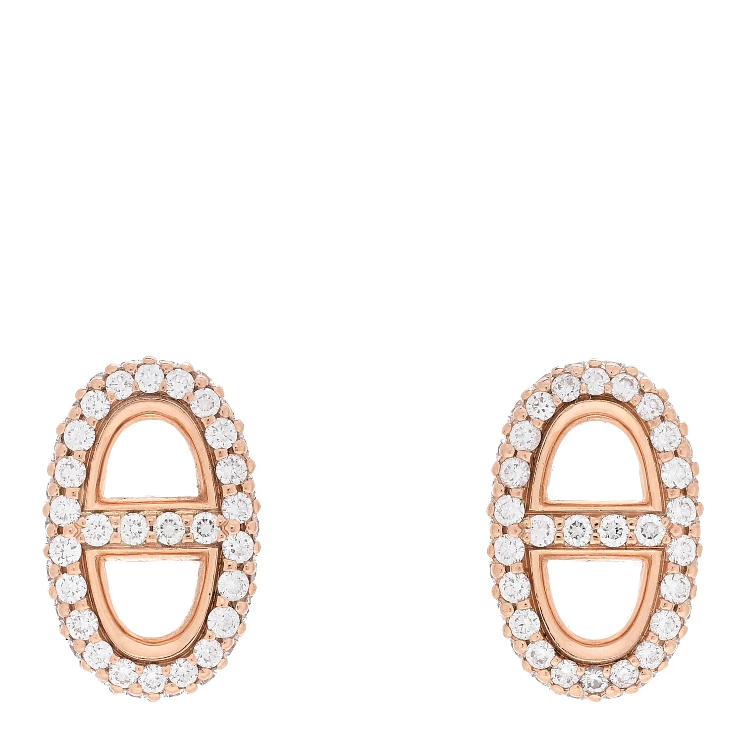 18K Rose Gold Diamond New Farandole Earrings