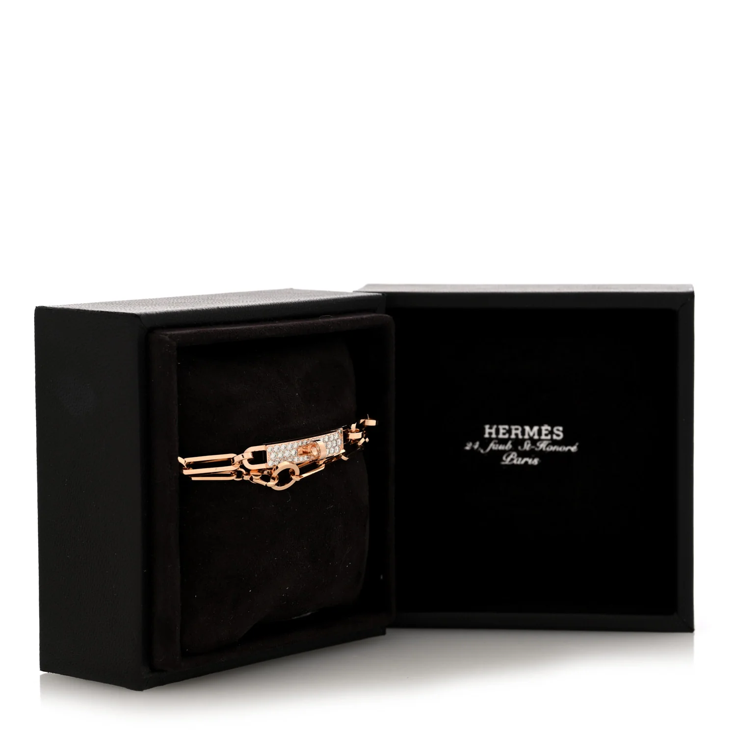 18K Rose Gold Diamond Pave Kelly Chaine Choker Necklace - Image 6