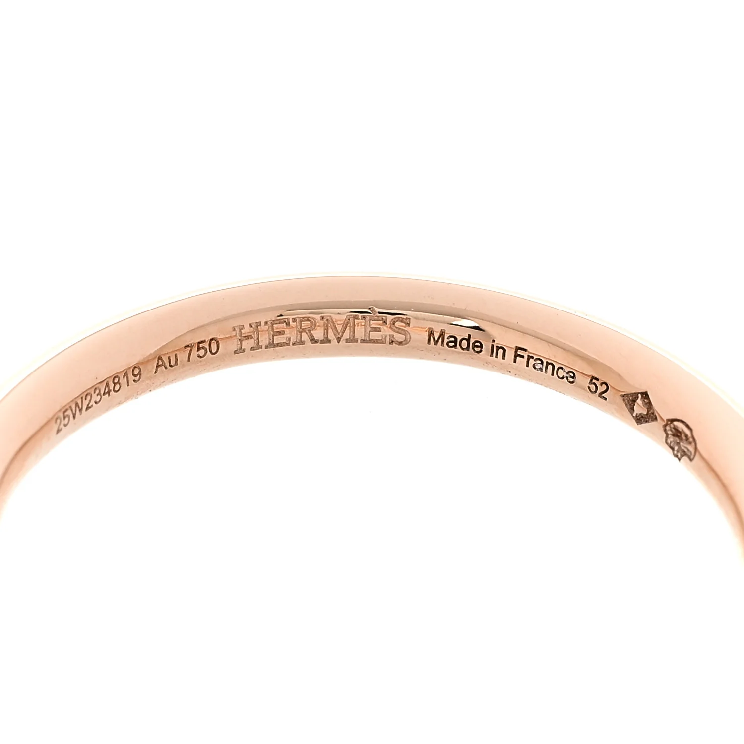 18K Rose Gold Diamond PM Echappee Ring 52 6 - Image 4