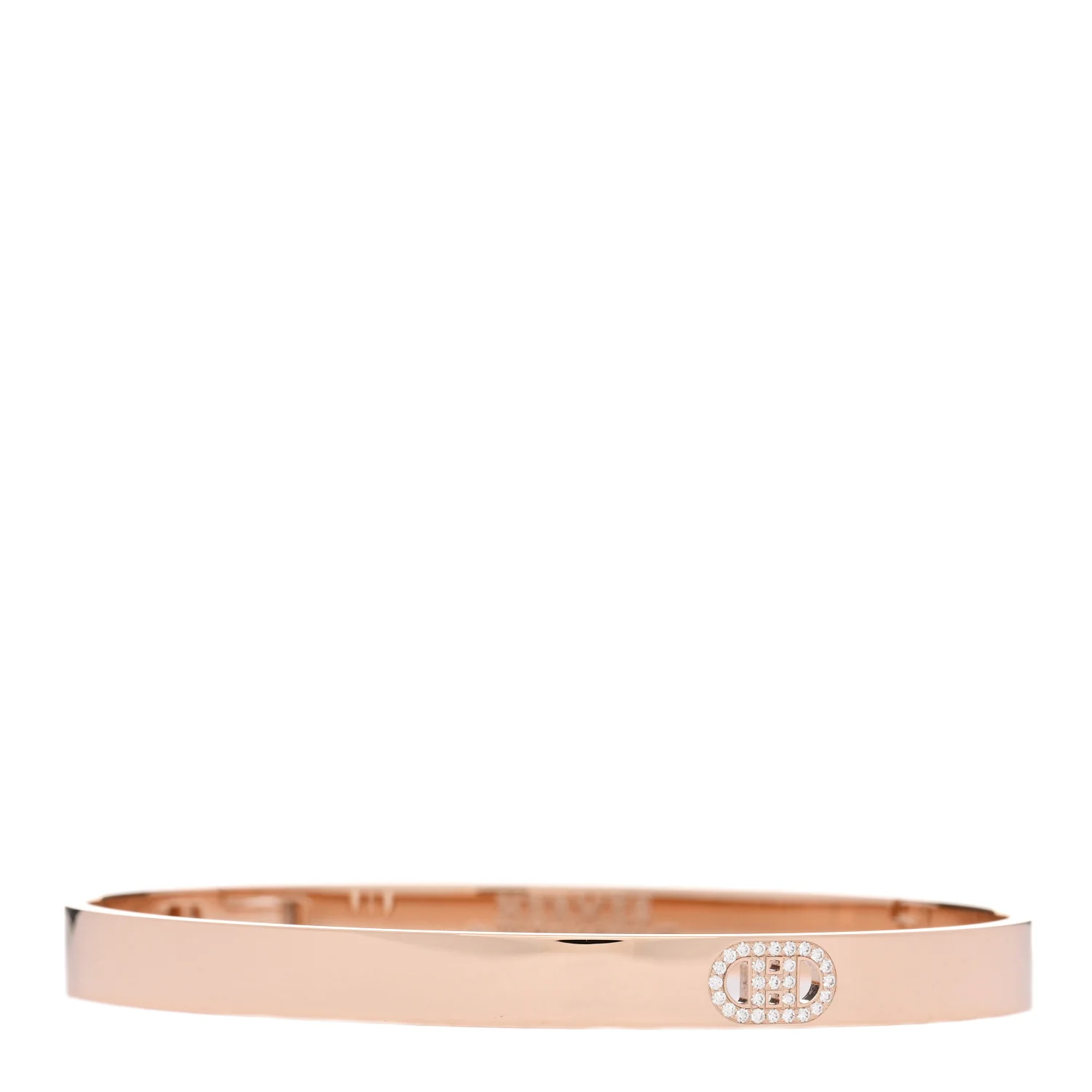 18K Rose Gold Diamond PM H D'Ancre Bracelet ST