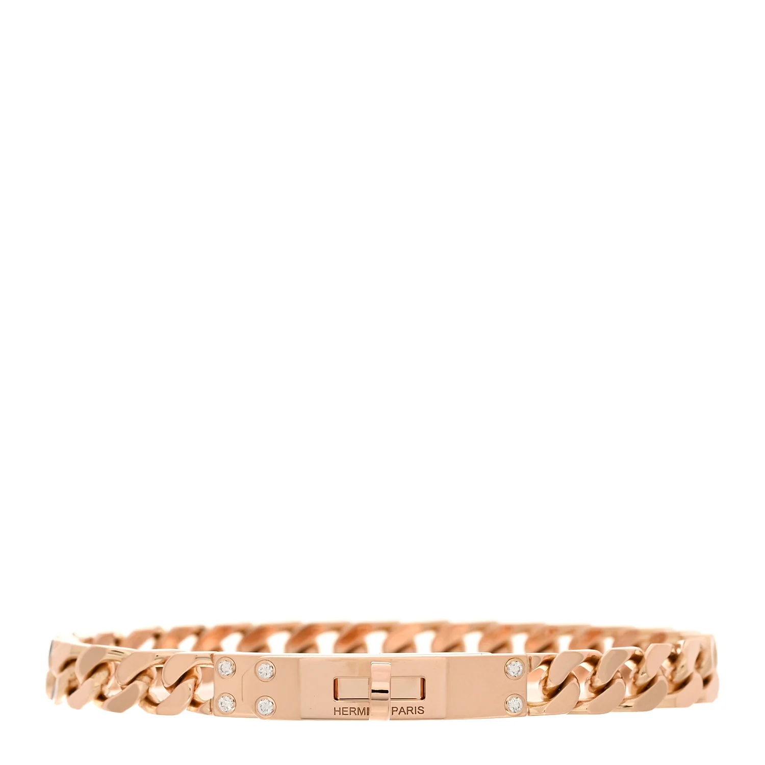 18K Rose Gold Diamond PM Kelly Chaine Bracelet SH