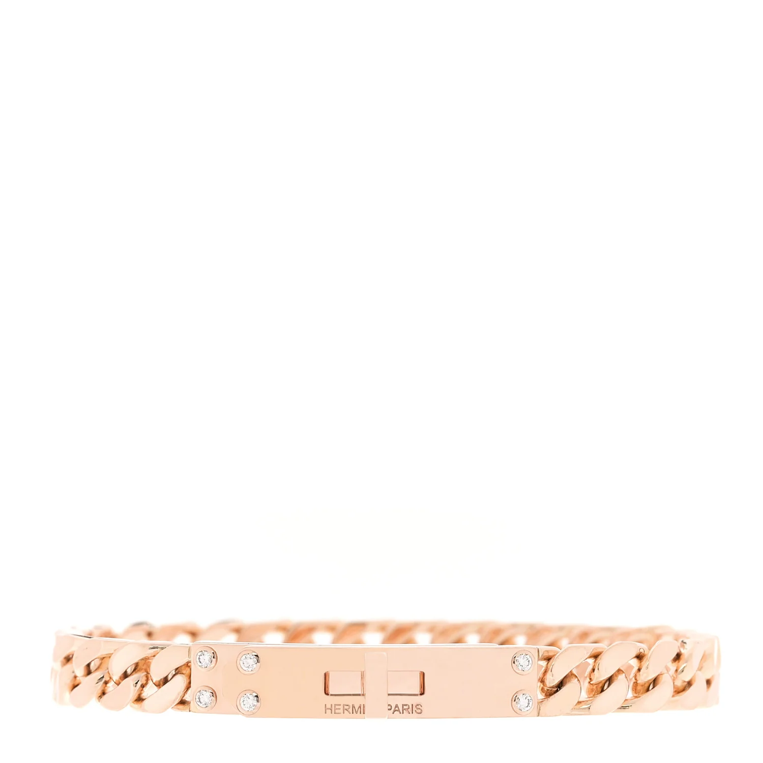 18K Rose Gold Diamond PM Kelly Chaine Bracelet ST