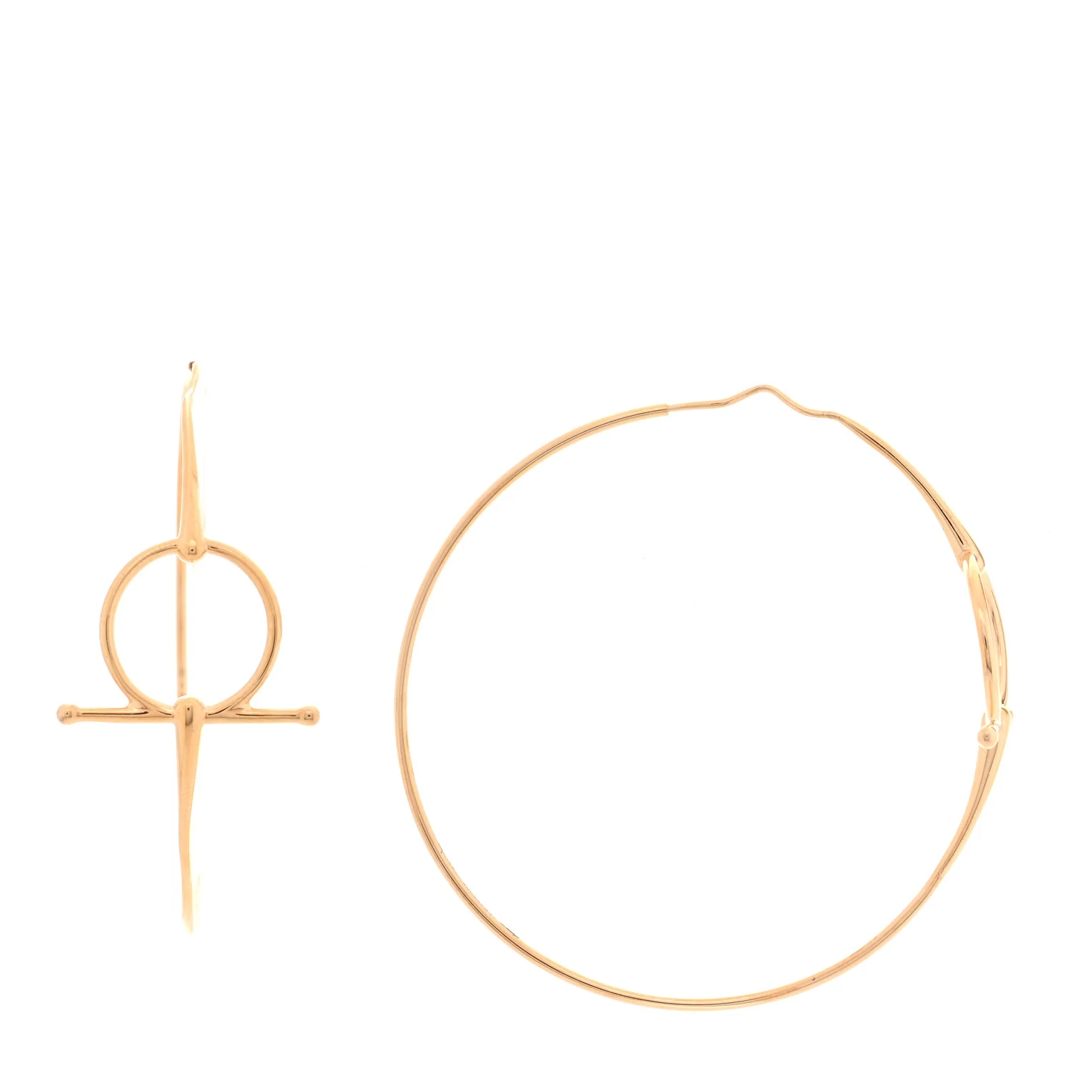 18K Rose Gold Filet D'Or Hoop Earrings