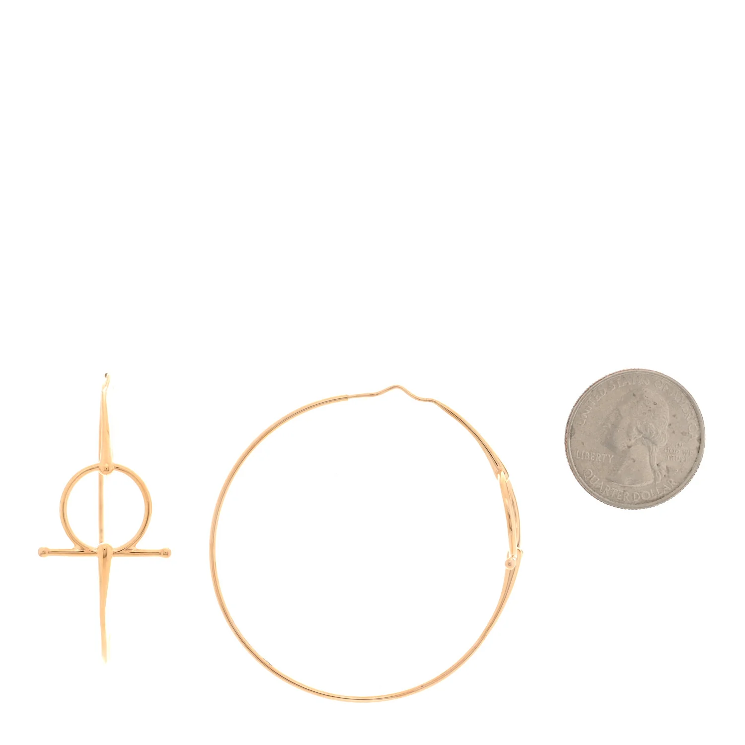 18K Rose Gold Filet D'Or Hoop Earrings - Image 2