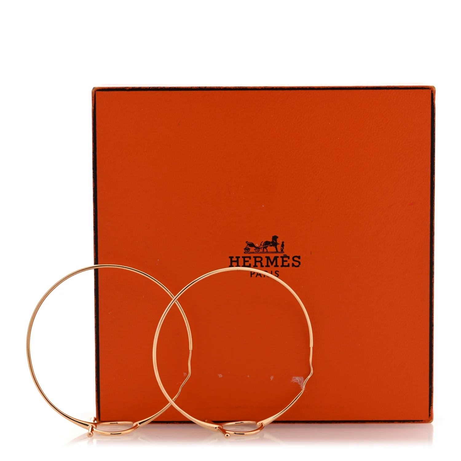 18K Rose Gold Filet D'Or Hoop Earrings - Image 5