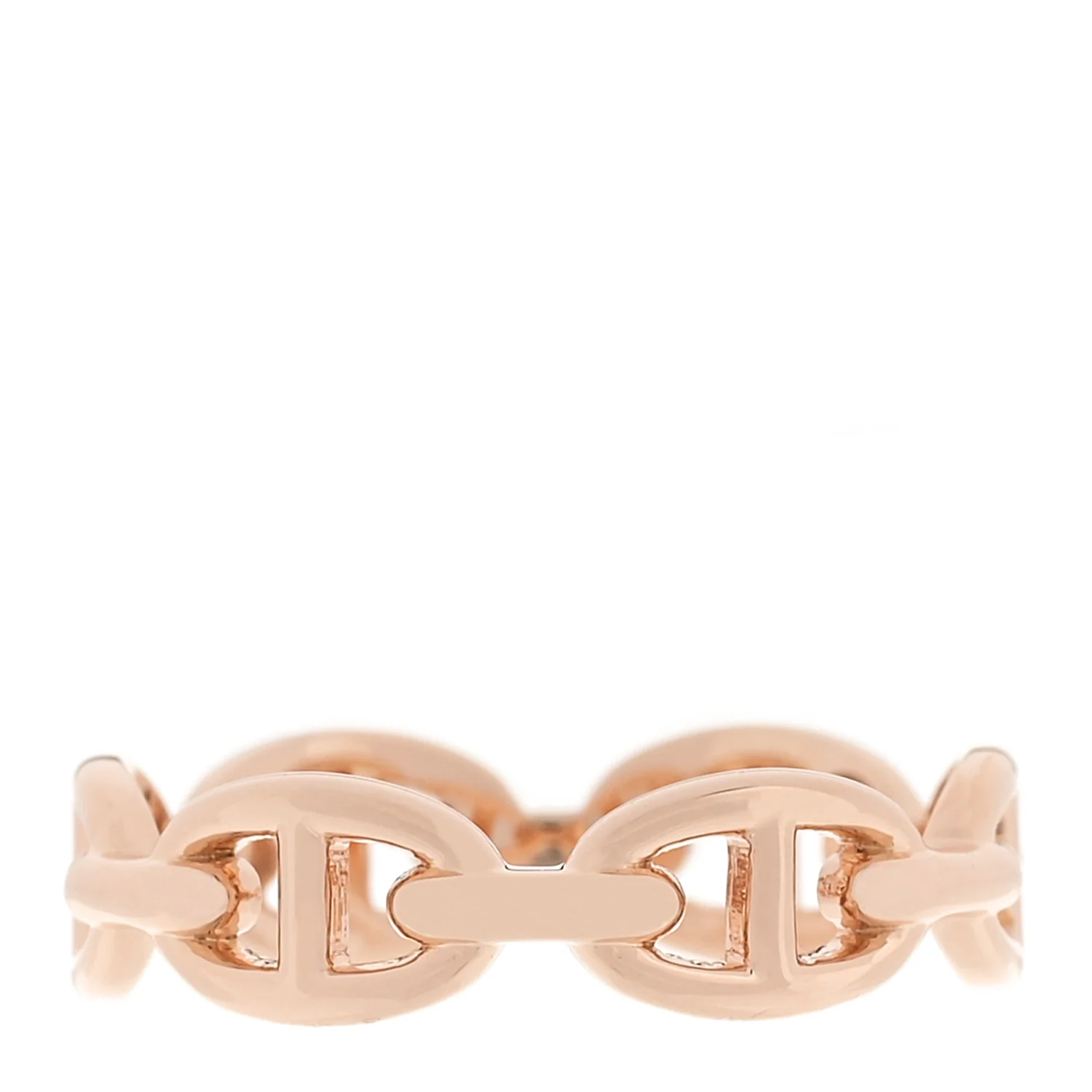 18K Rose Gold PM Chaine d'Ancre Enchainee Ring 58 8.5 - Image 3