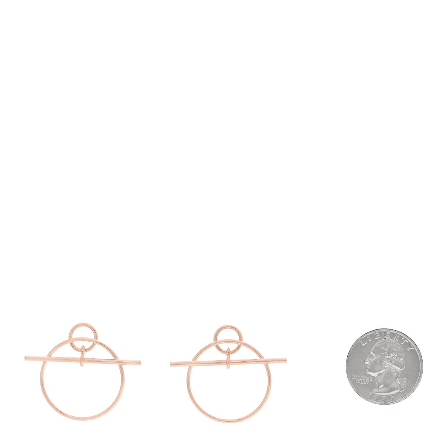 18K Rose Gold PM Loop Earrings - Image 2
