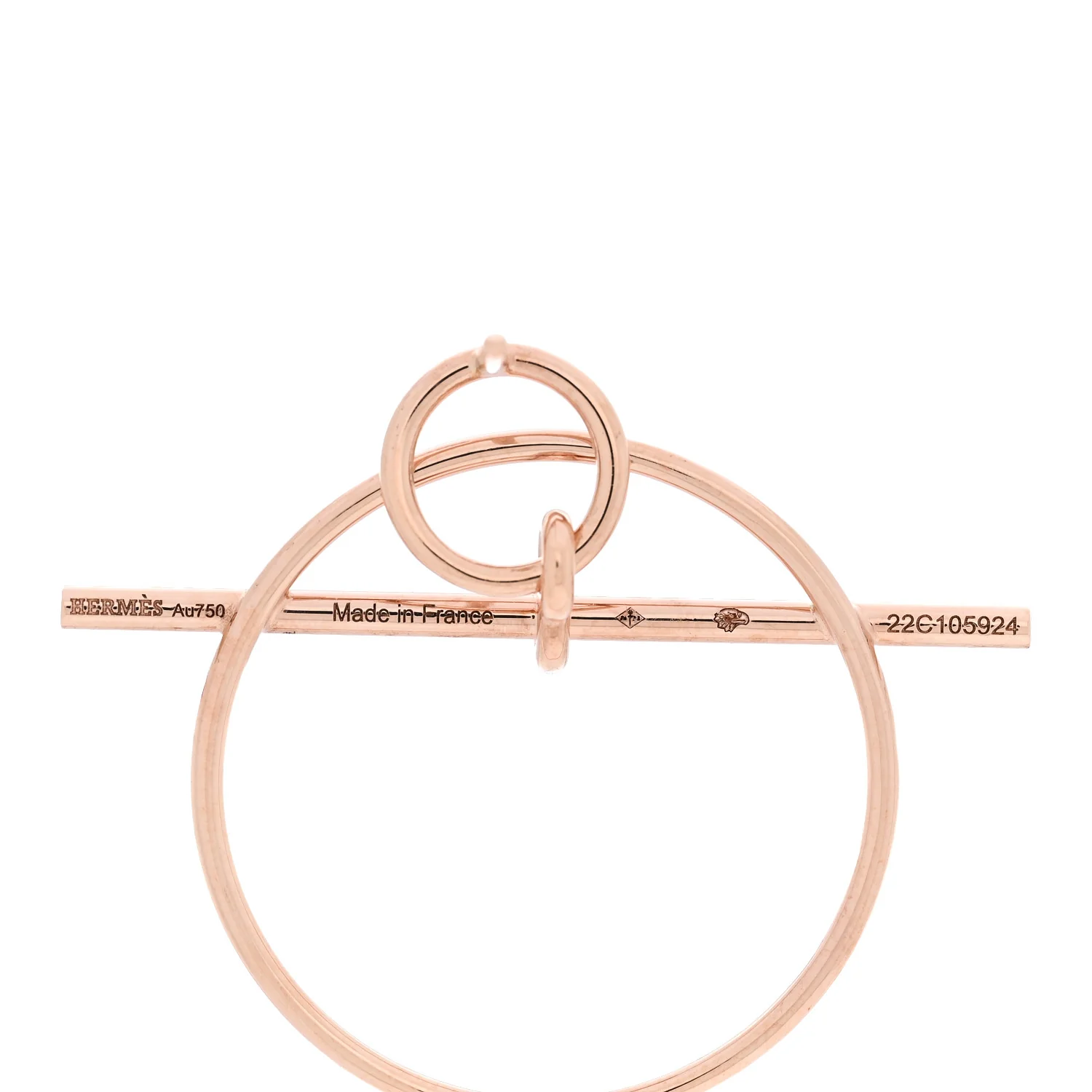 18K Rose Gold PM Loop Earrings - Image 4