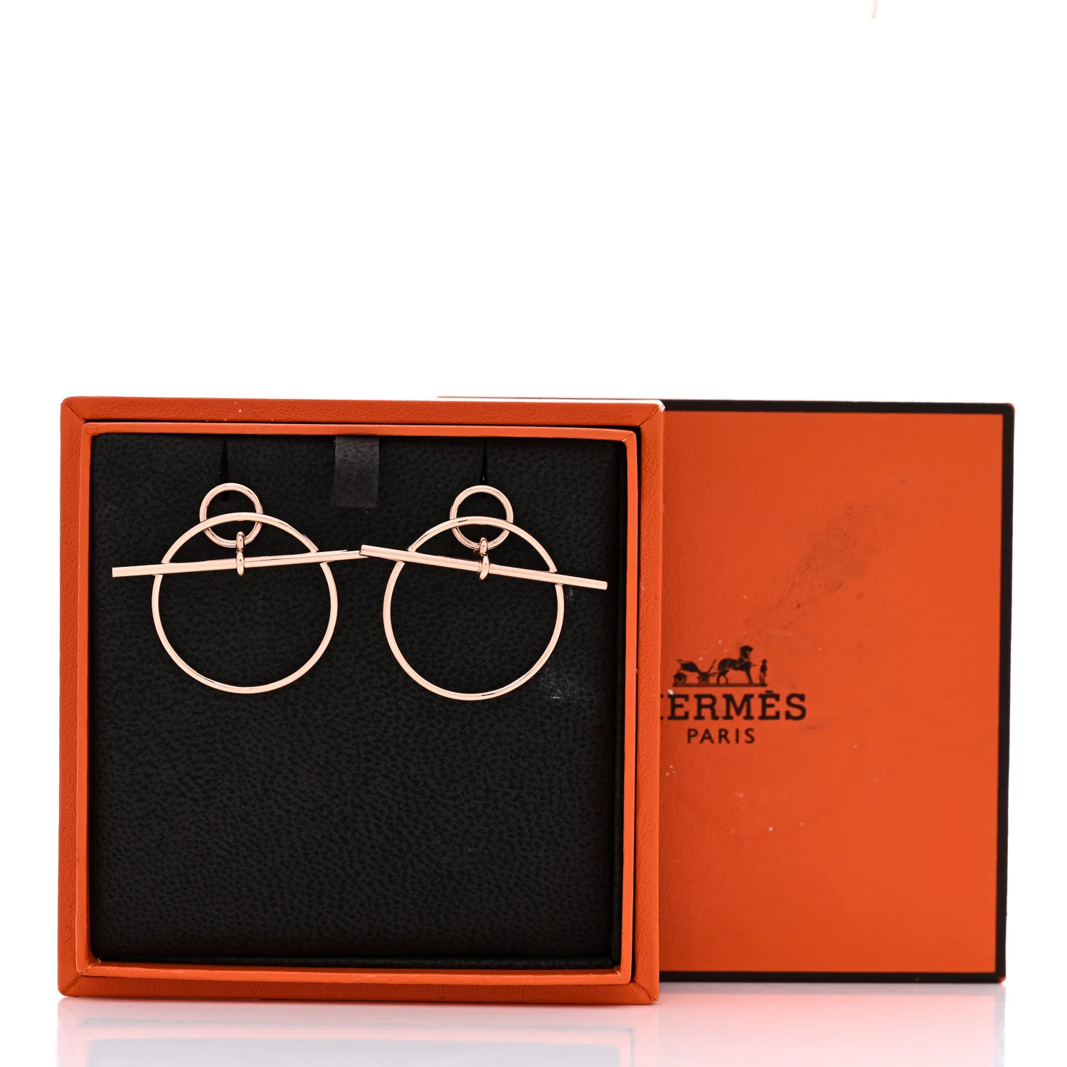 18K Rose Gold PM Loop Earrings - Image 5