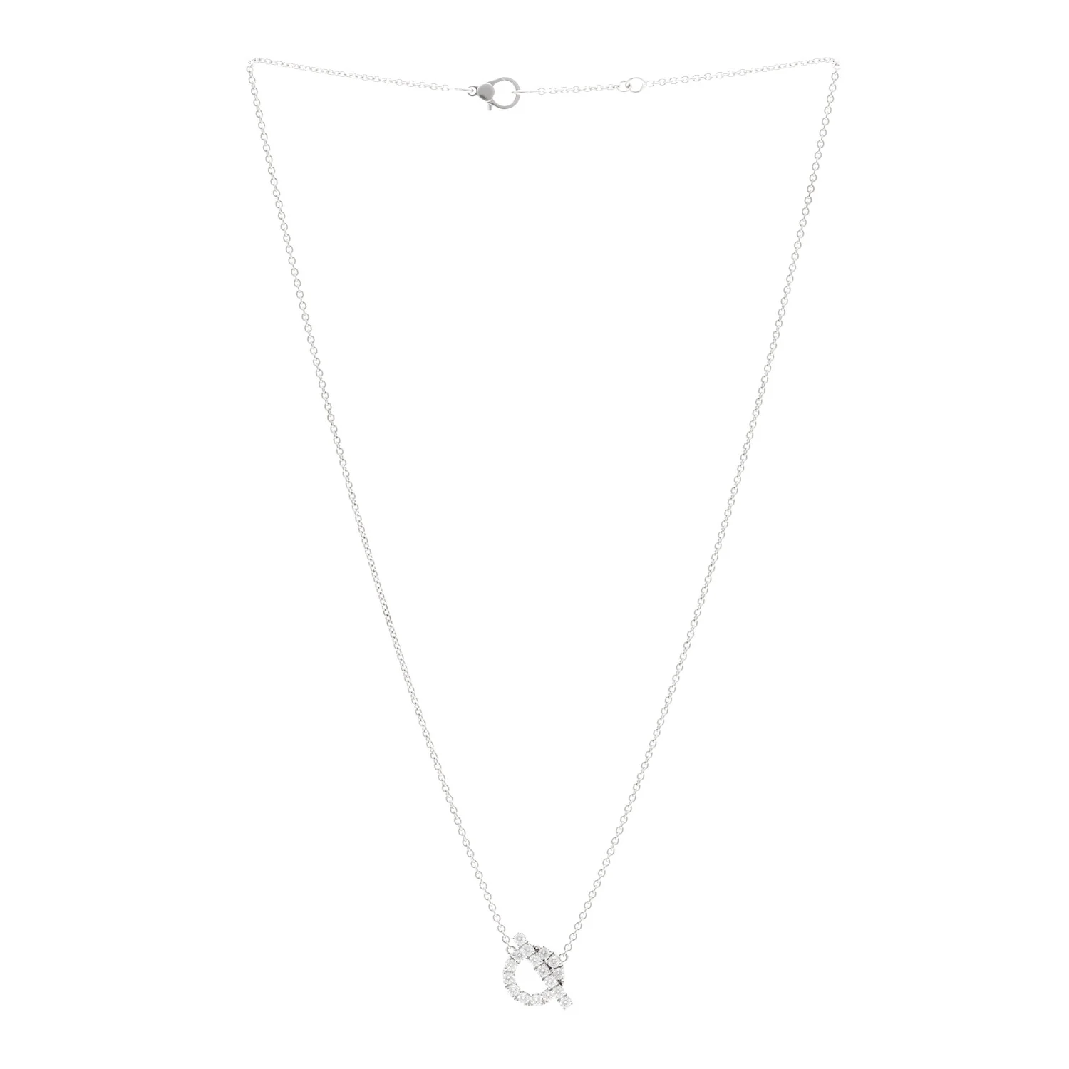 18K White Gold Diamond Finesse Pendant Necklace - Image 3