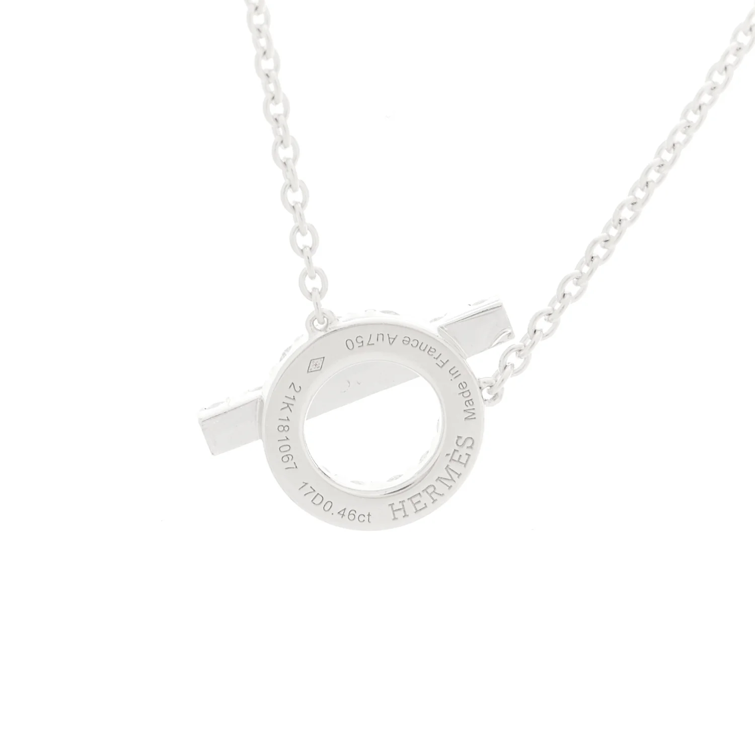 18K White Gold Diamond Finesse Pendant Necklace - Image 5
