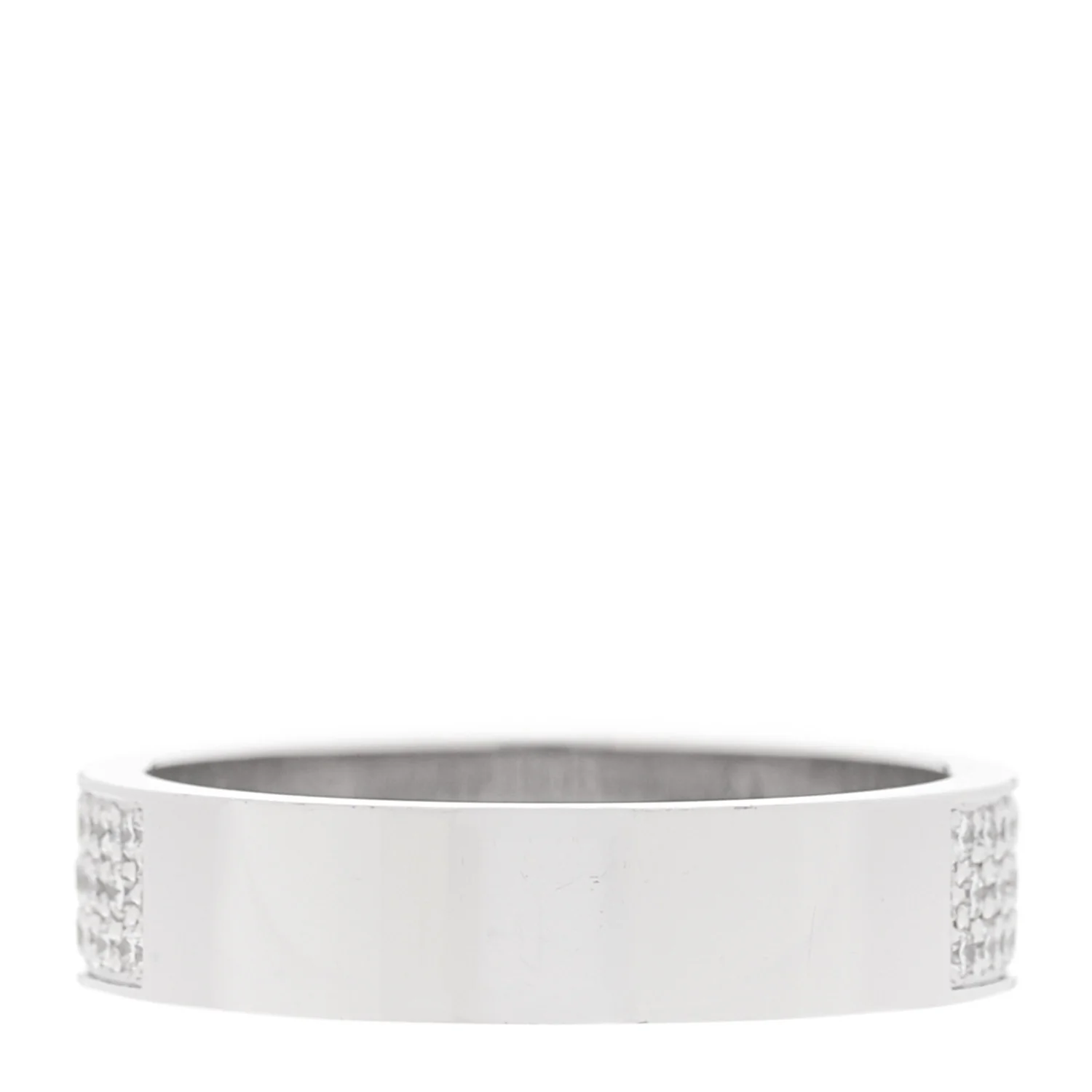 18K White Gold Diamond MM Kelly Clochette Ring 51 5.75 - Image 3