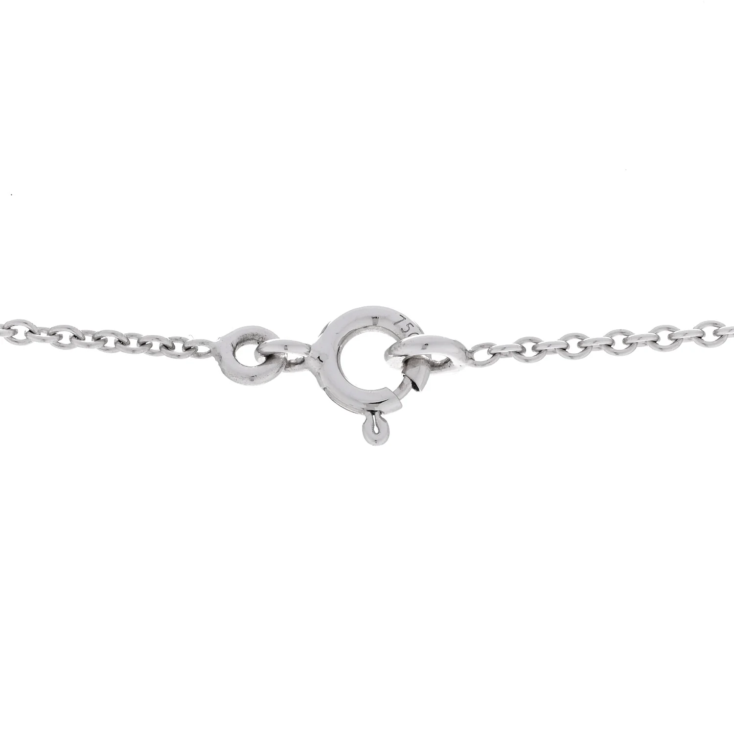 18K White Gold Diamond PM Chaine d'Ancre Enchainee Necklace - Image 4