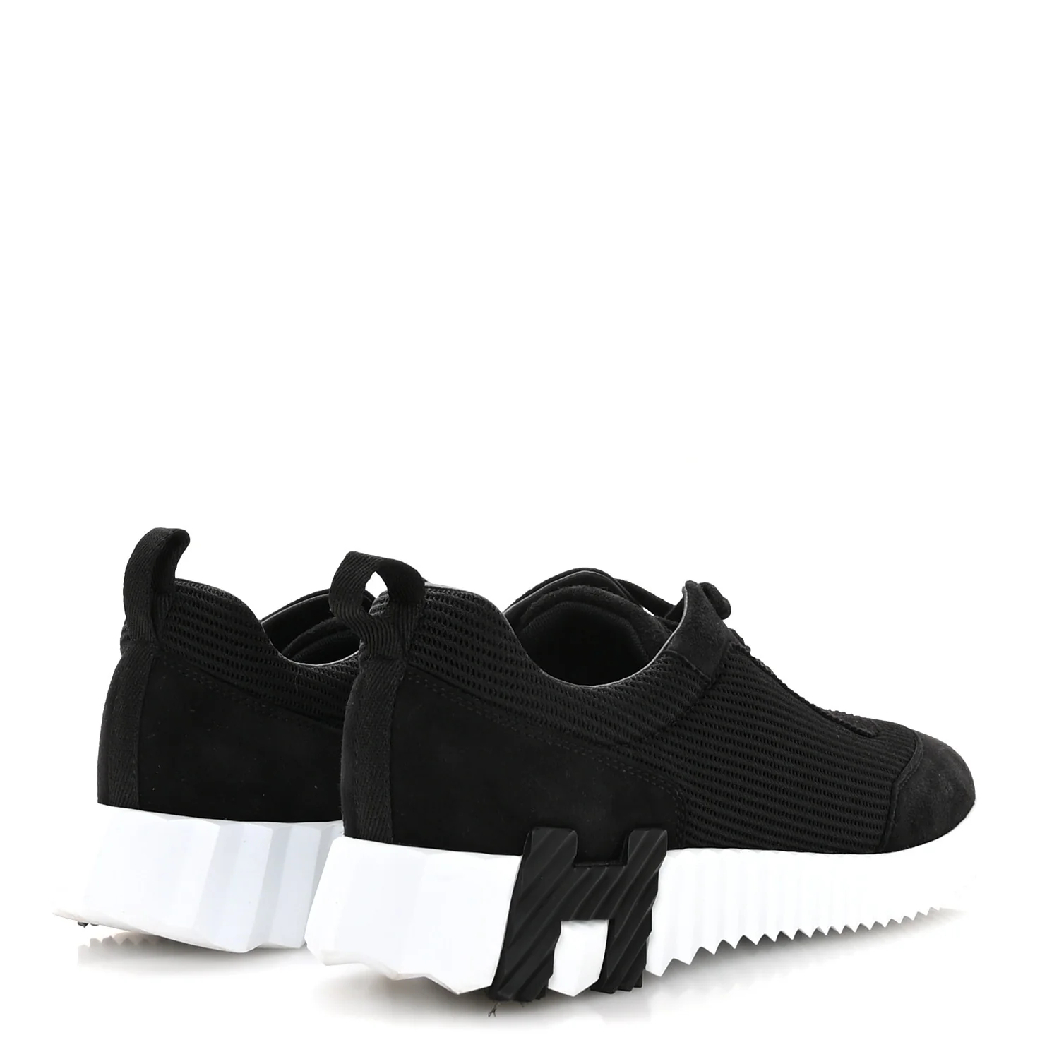 Air Mesh Suede Goatskin Bouncing Sneakers 38 Black - Image 5
