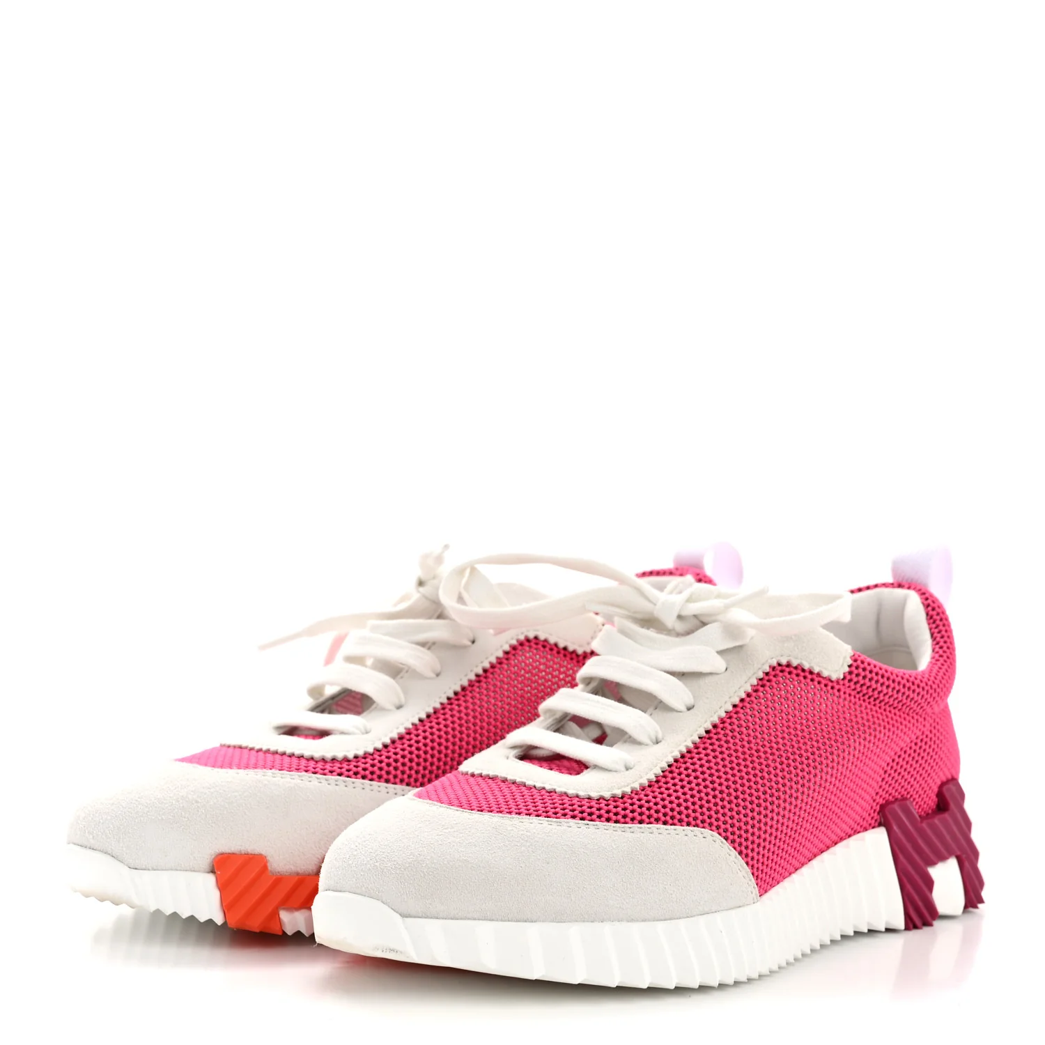 Air Mesh Suede Goatskin Bouncing Sneakers 39 Rose Vinicunca White - Image 4