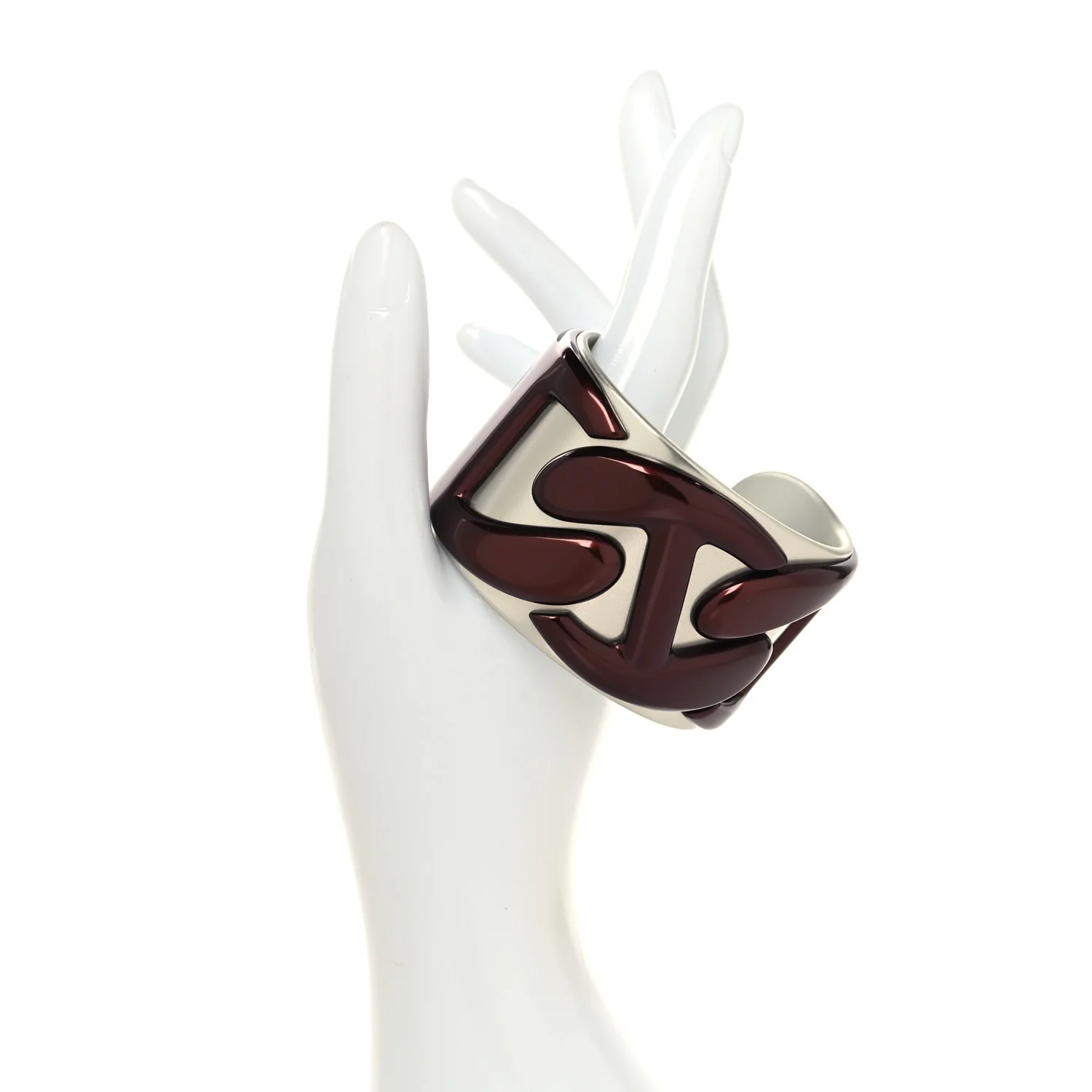 Aluminum Nautique Cuff Bracelet T2 Sellier Silver Lumiere - Image 2
