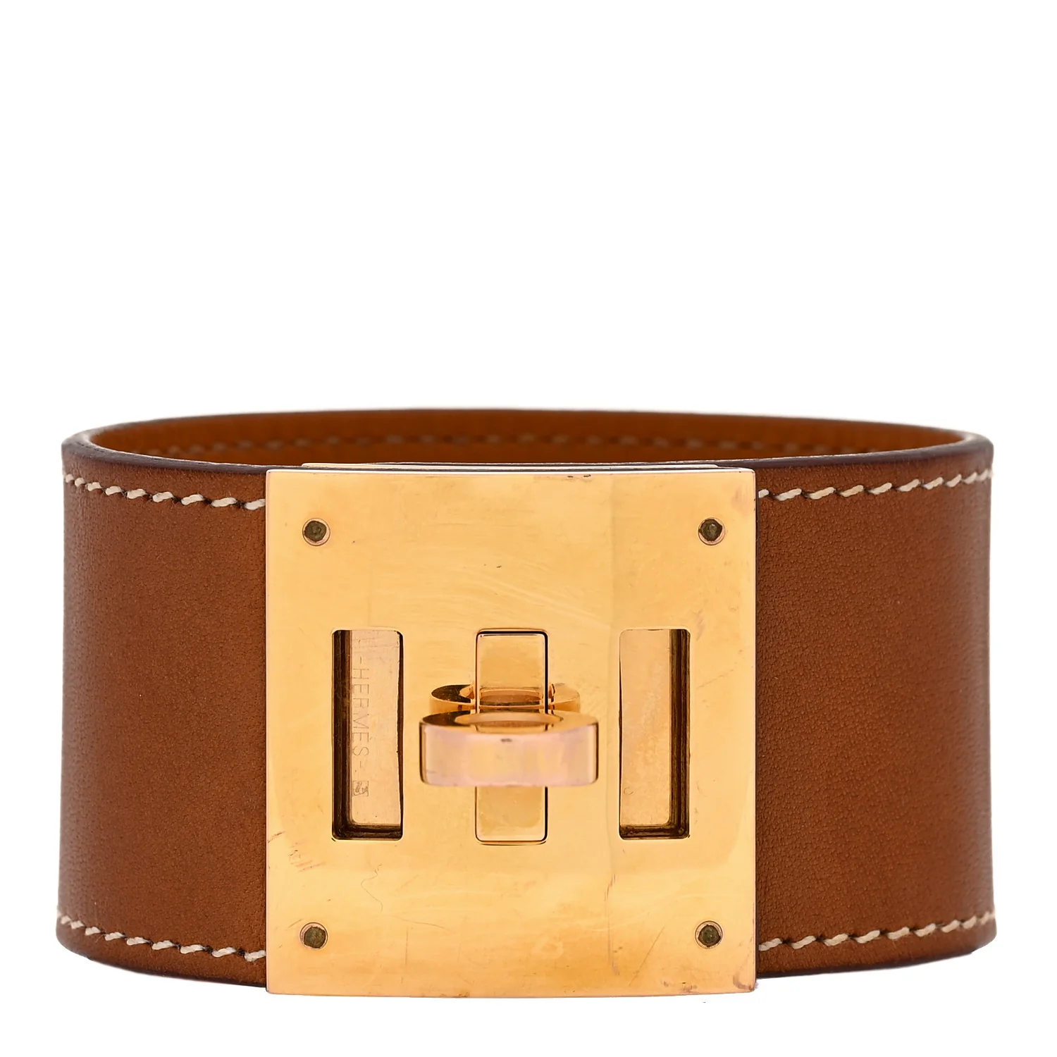 Barenia Kelly Dog Bracelet Fauve