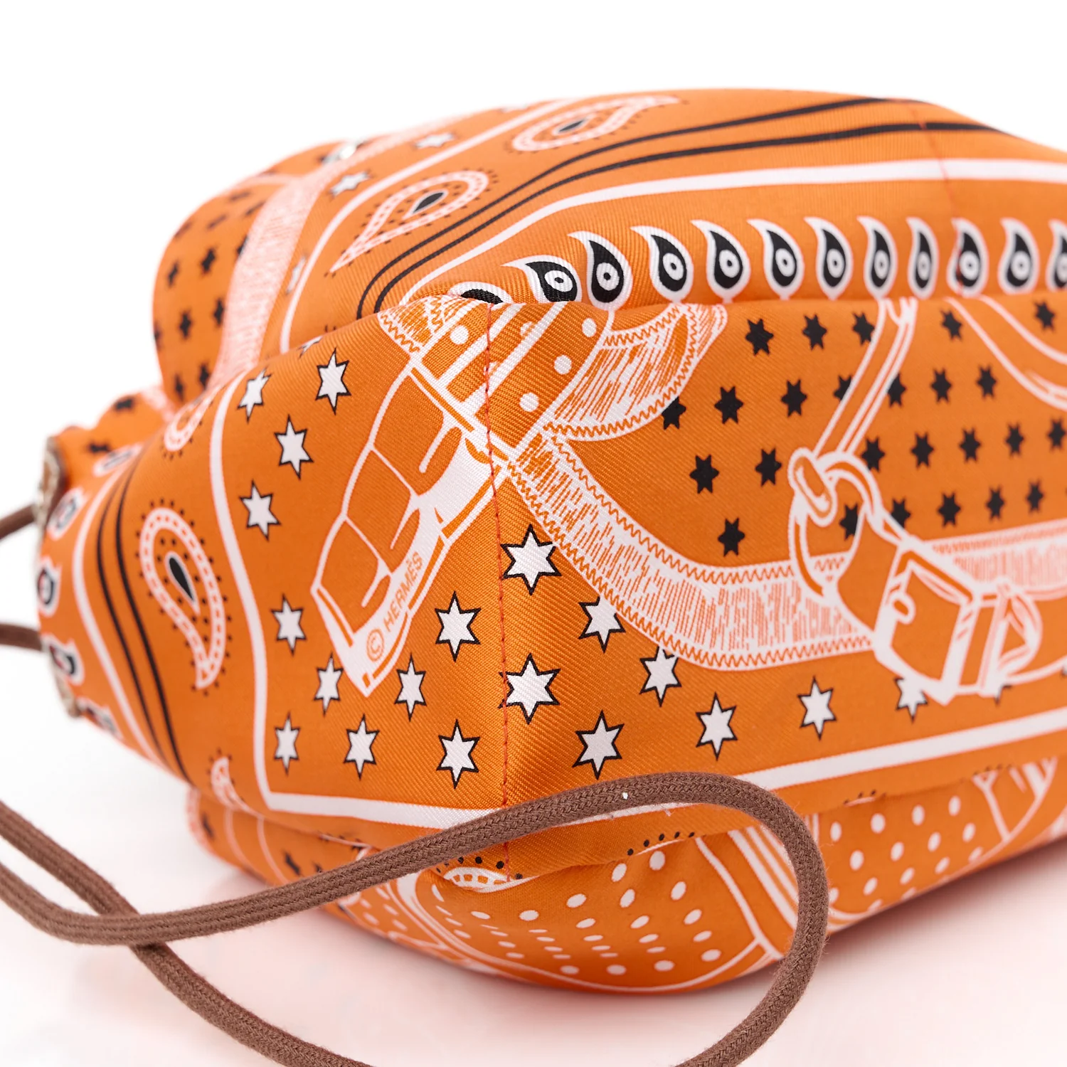 Barenia Silk Eperons d'Or Fourbi 25 MM Bag Insert Orange Fauve - Image 8