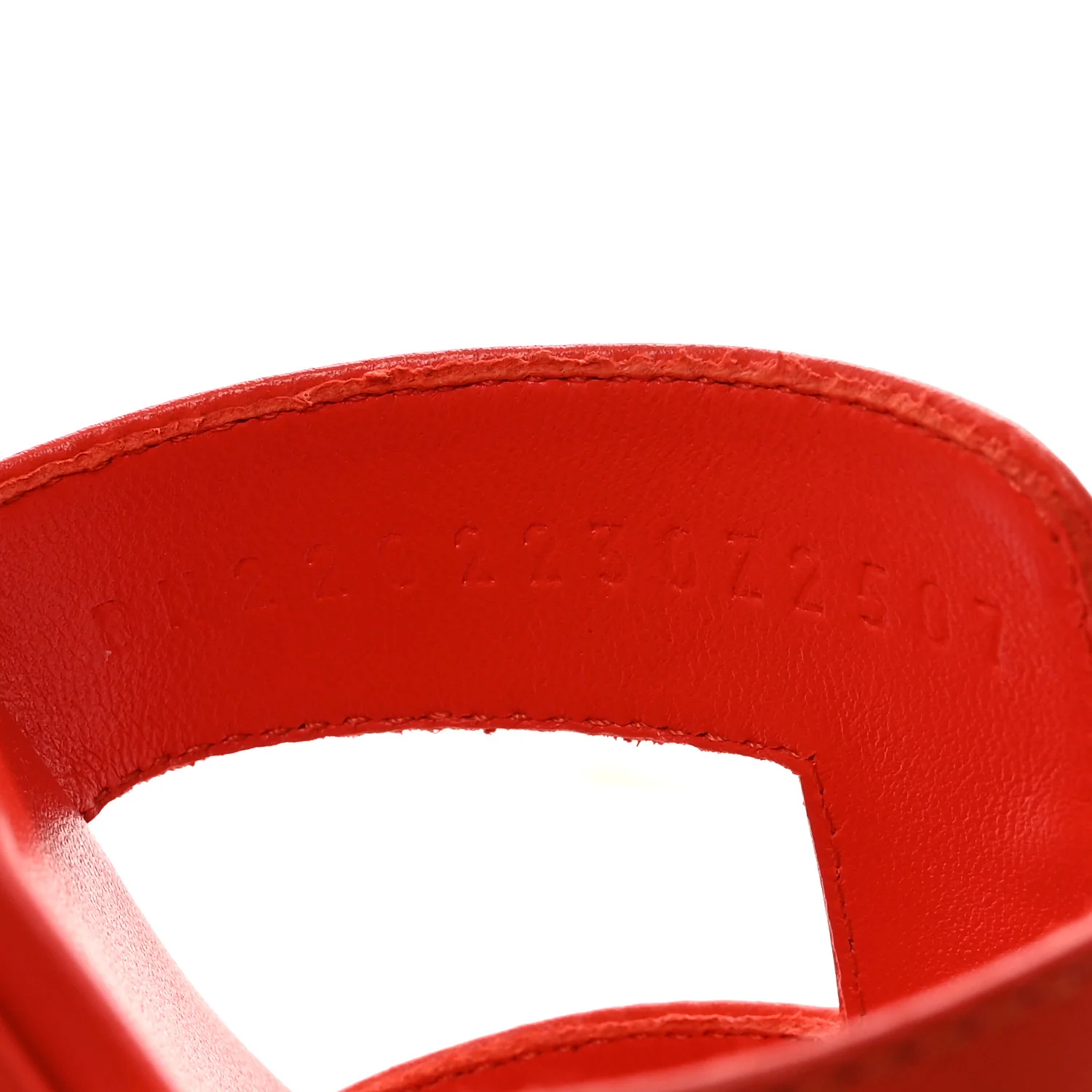Box Calfskin Oran Sandals 37 Rouge Grenadine - Image 9