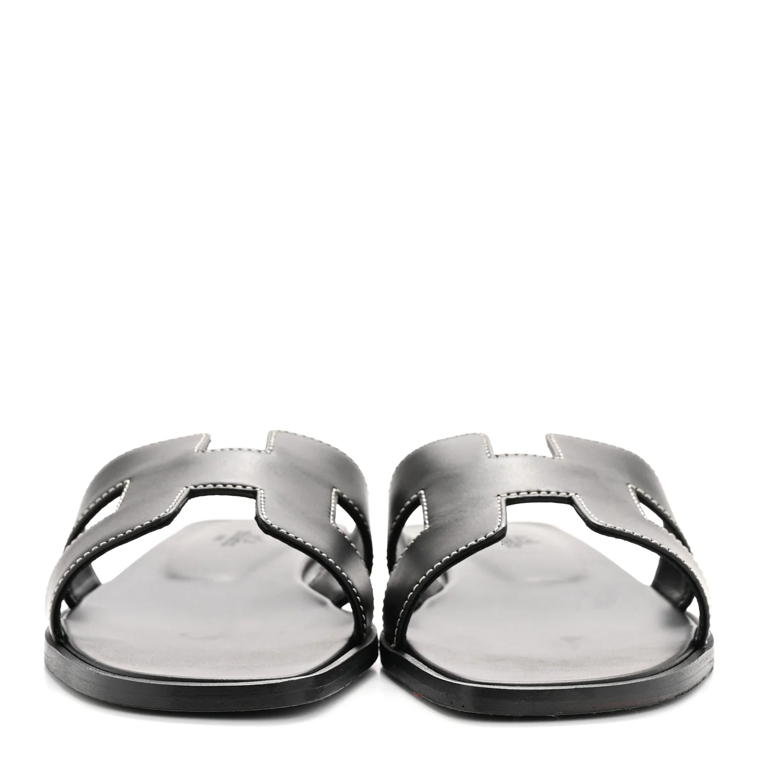 Box Calfskin Oran Sandals 37.5 Black - Image 5
