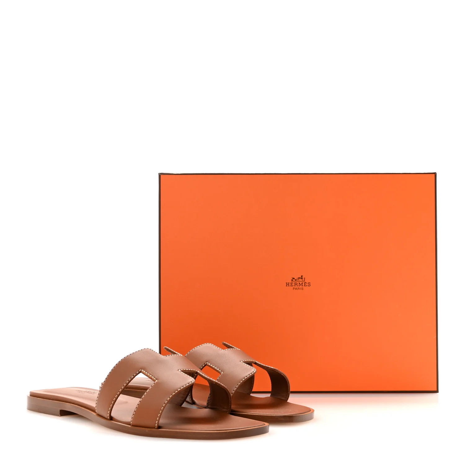 Box Calfskin Oran Sandals 38 Gold - Image 10