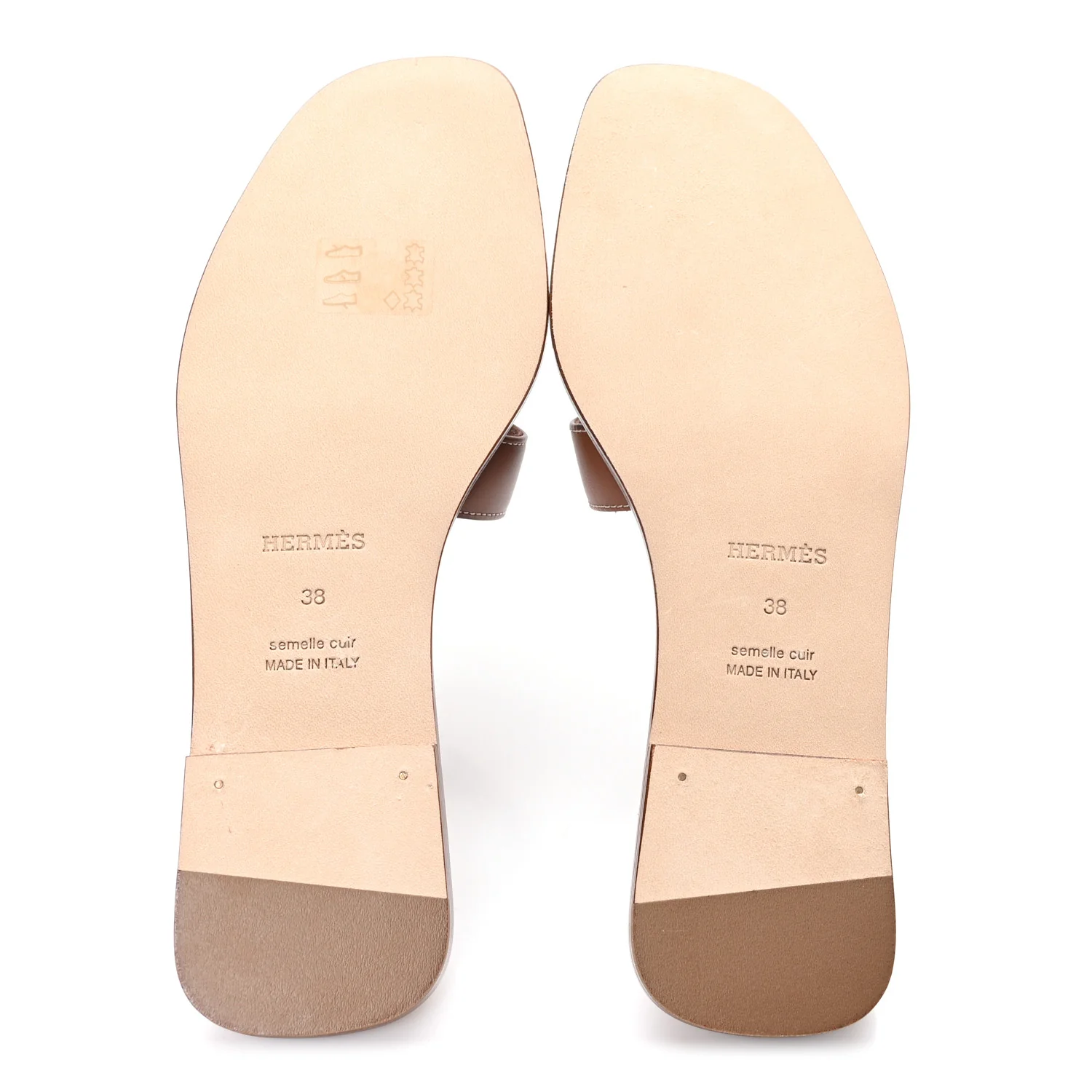 Box Calfskin Oran Sandals 38 Gold - Image 6