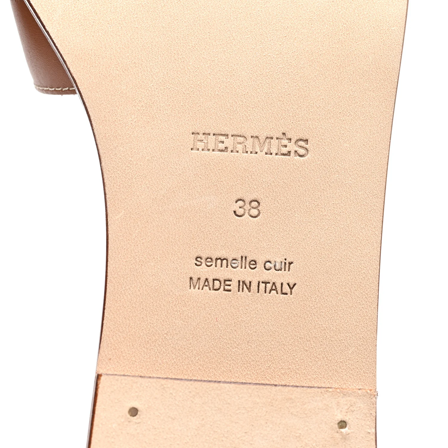 Box Calfskin Oran Sandals 38 Gold - Image 7