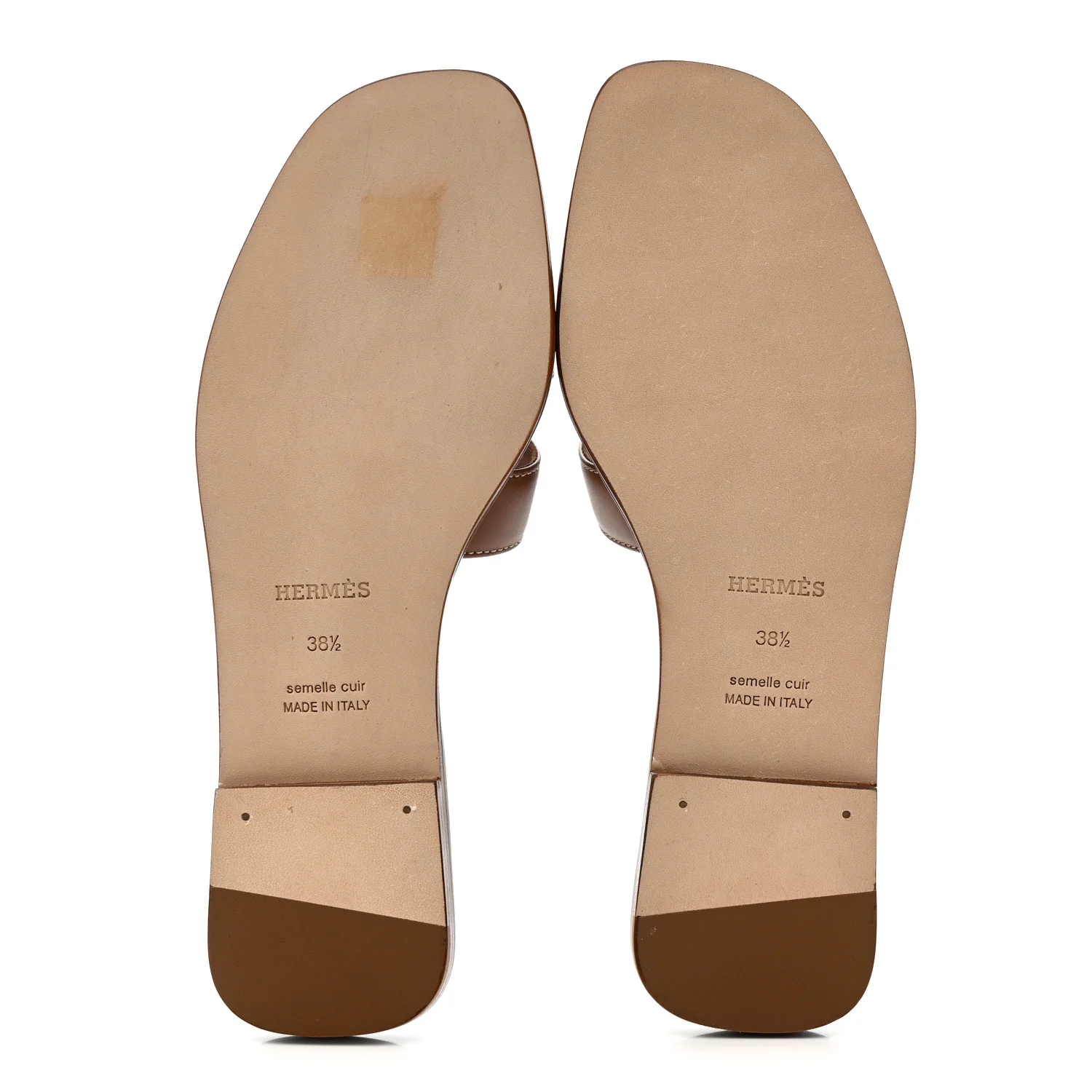 Box Calfskin Oran Sandals 38.5 Gold - Image 6