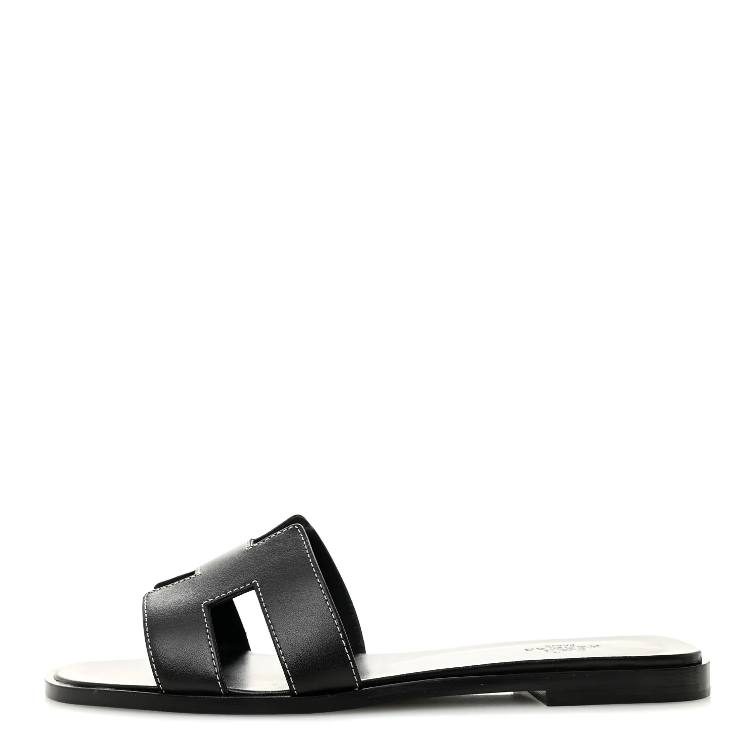 Box Calfskin Oran Sandals 39.5 Black