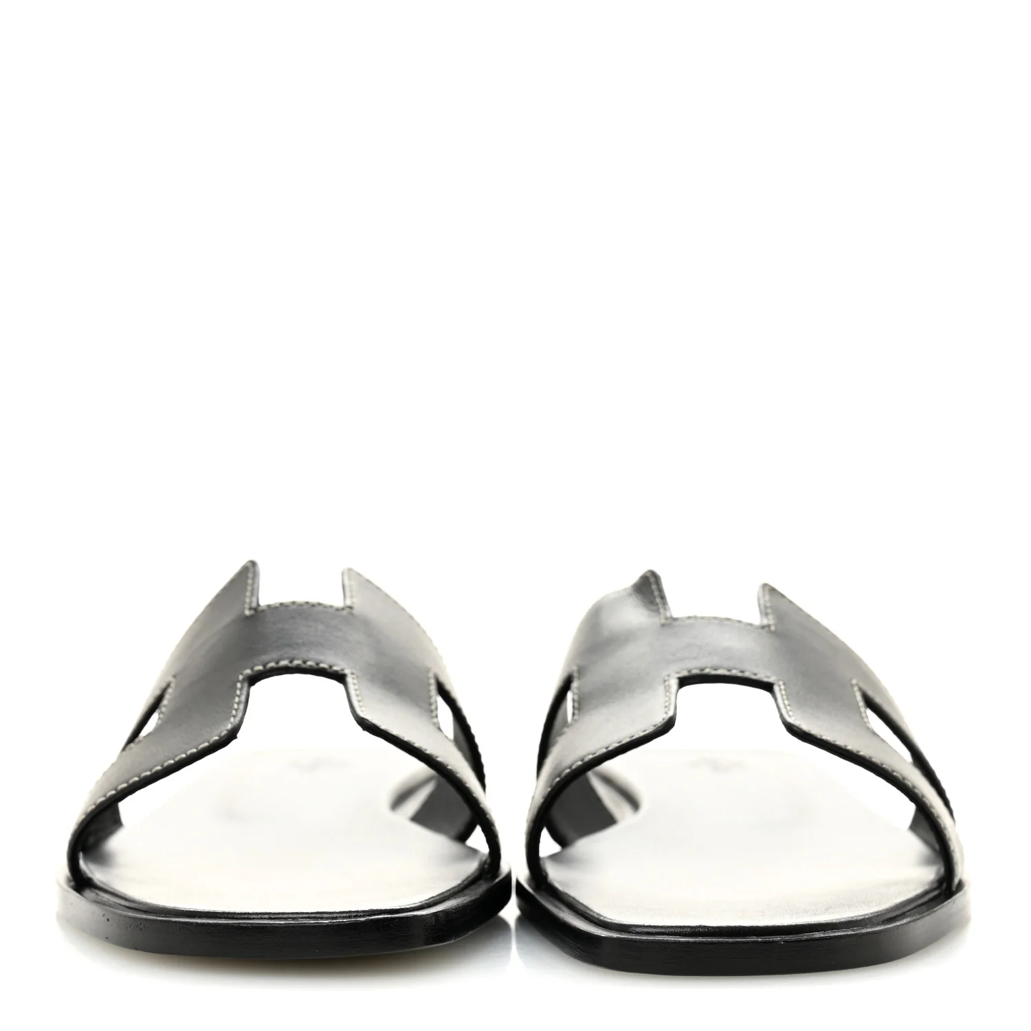 Box Calfskin Oran Sandals 39.5 Black - Image 3