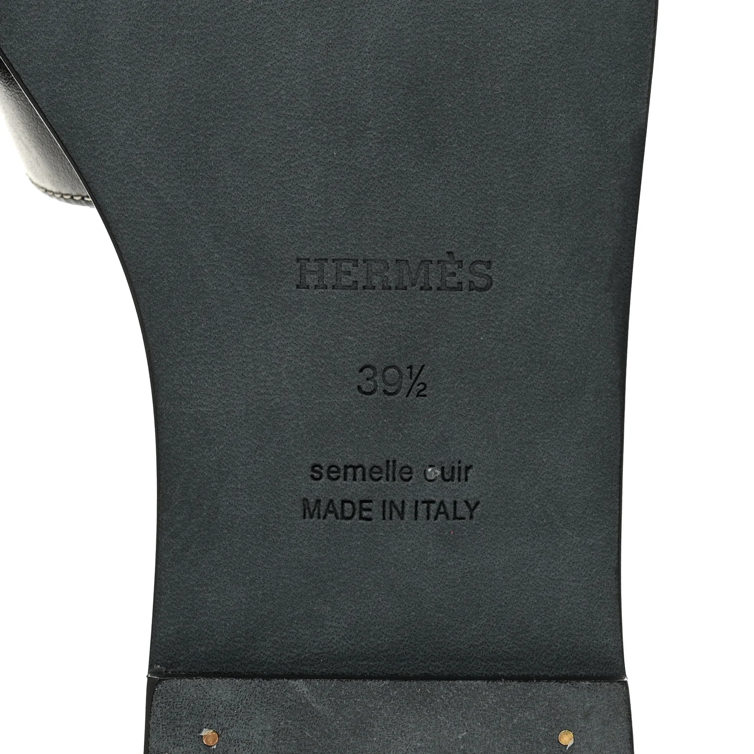 Box Calfskin Oran Sandals 39.5 Black - Image 8