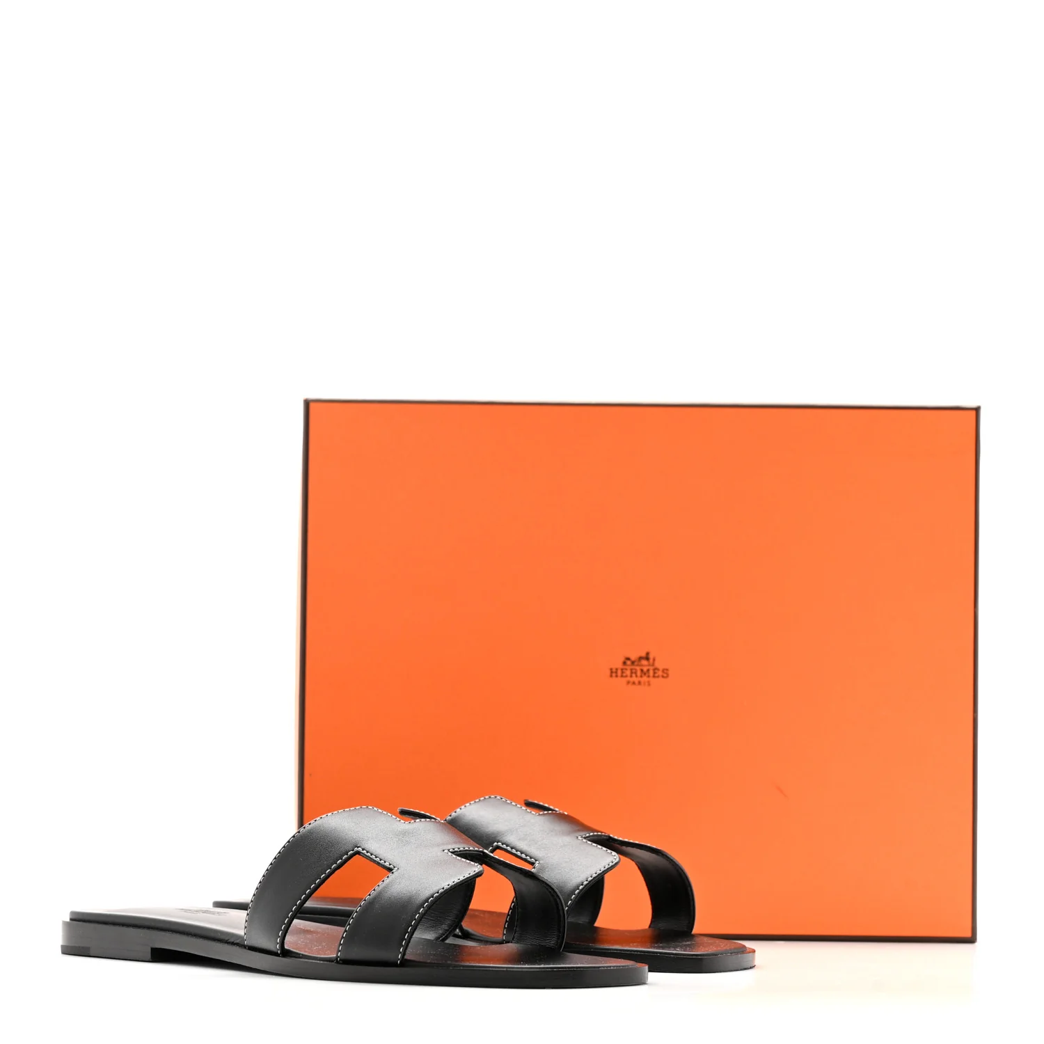 Box Calfskin Oran Sandals 40 Black - Image 20