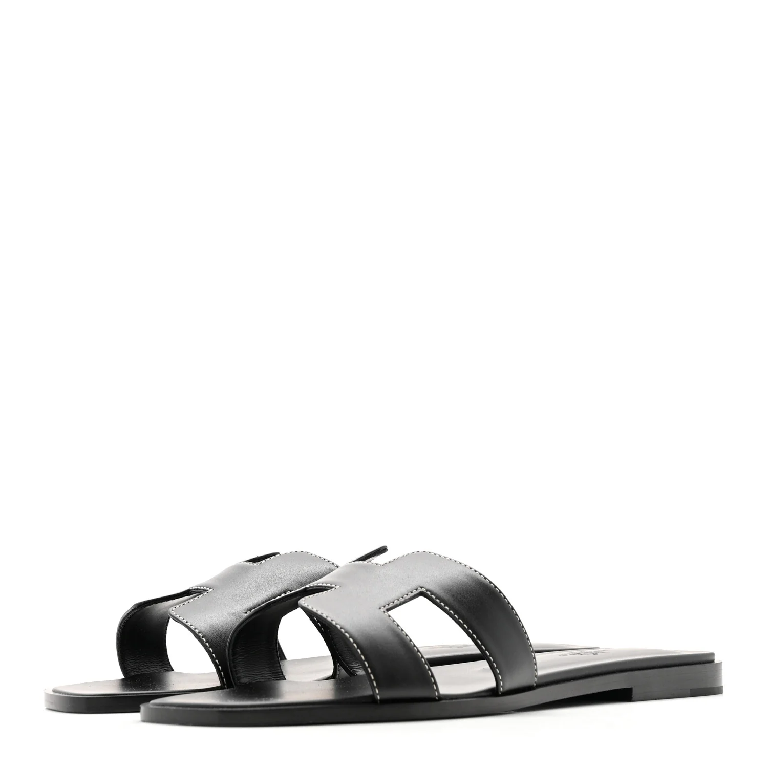 Box Calfskin Oran Sandals 40 Black - Image 8